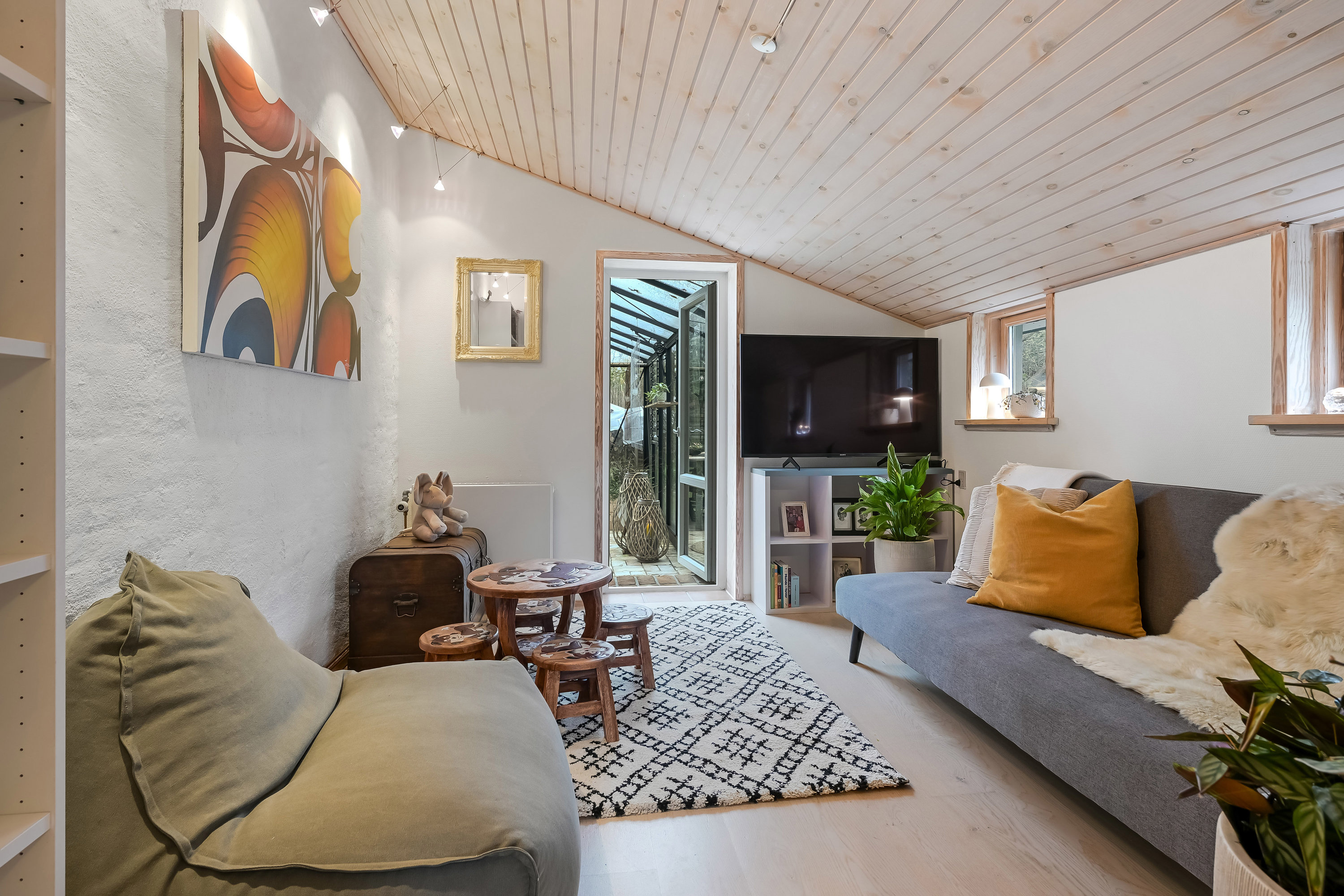 Fremhævet stue billede i fuldskærmstilstand. Billede af Bogfinkevej 15, 7190 Billund