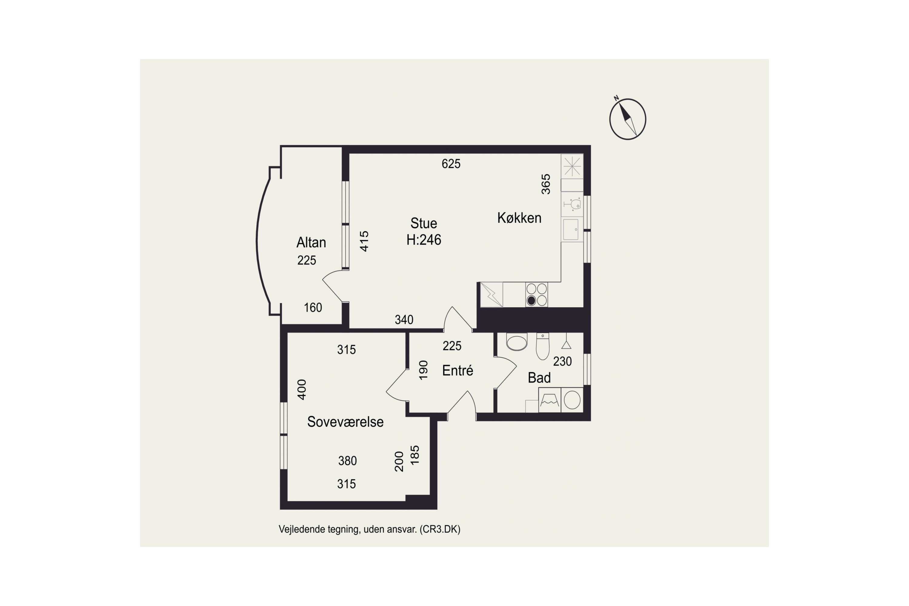 Plantegninger billede af Elmely 17, 1. th., 3520 Farum