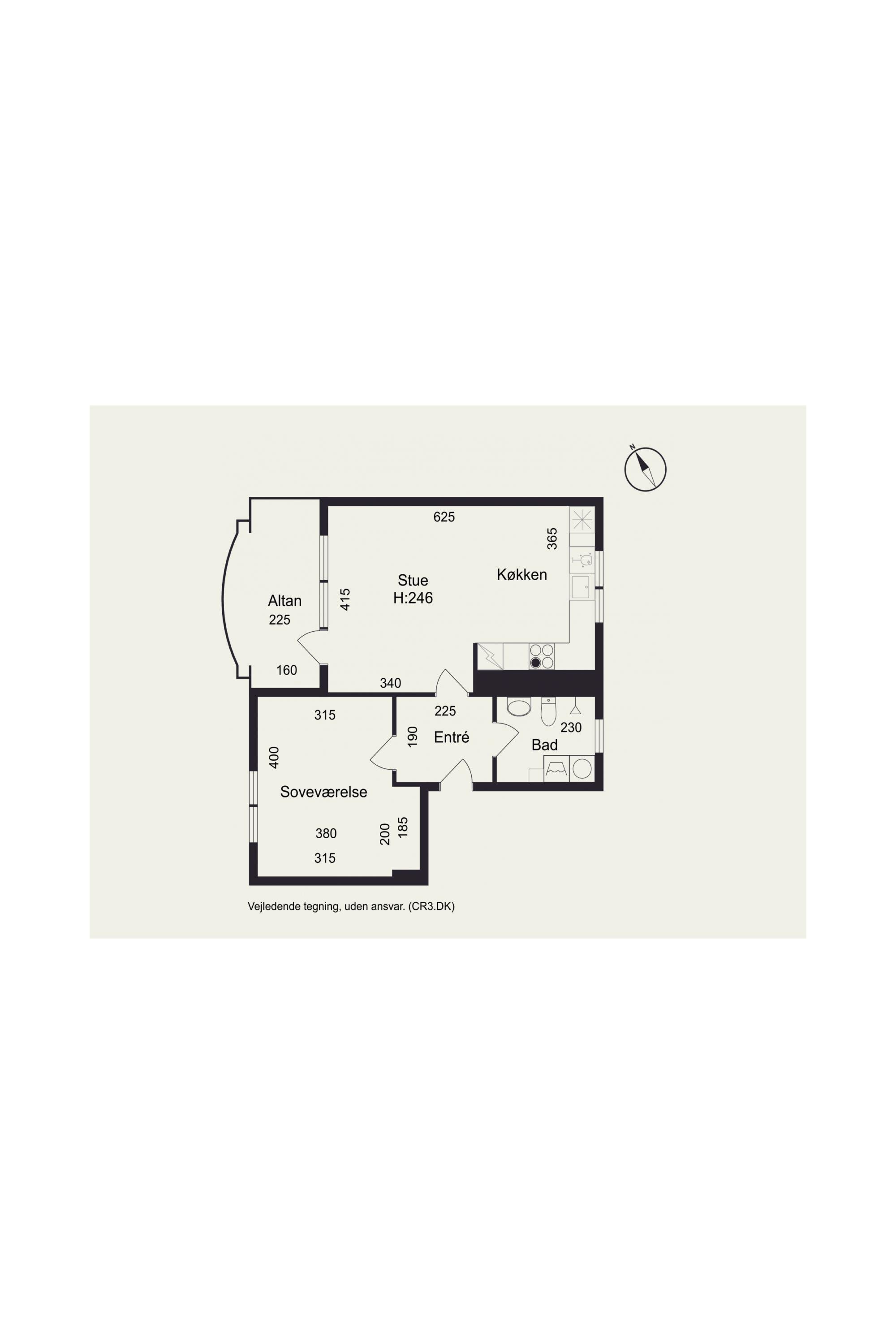 Plantegninger billede af Elmely 17, 1. th., 3520 Farum