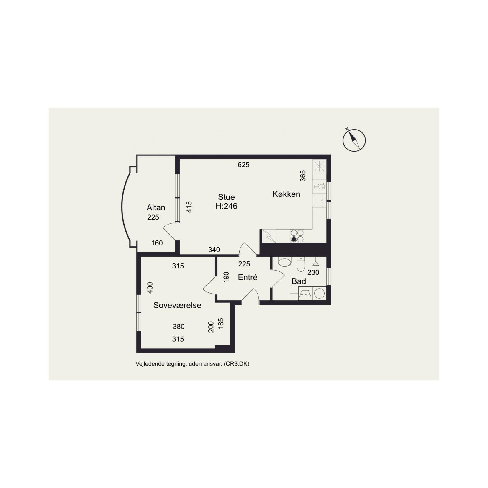 Plantegninger billede af Elmely 17, 1. th., 3520 Farum