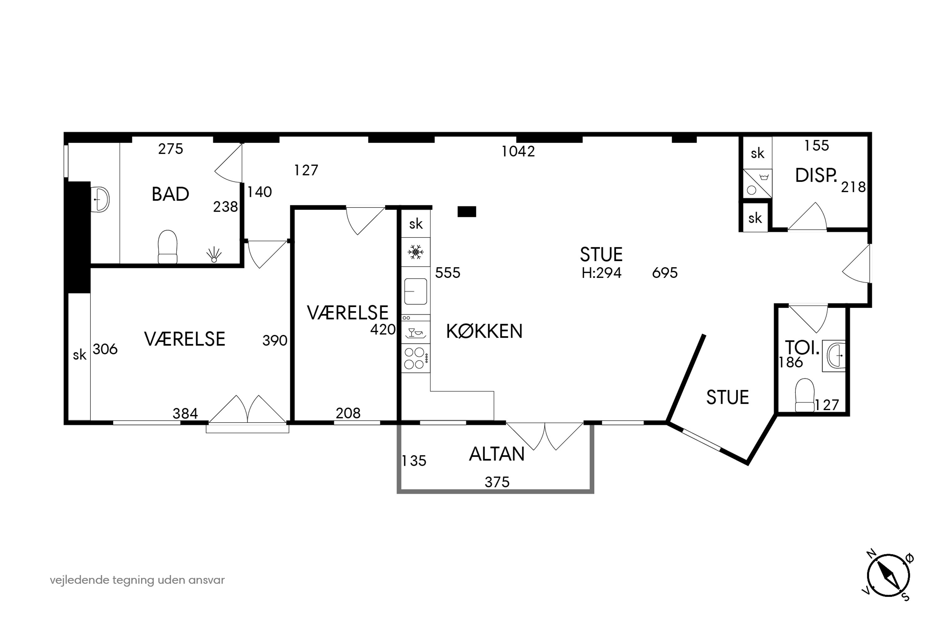Plantegninger billede af Store Kongensgade 55, 2. th., 1264 København K