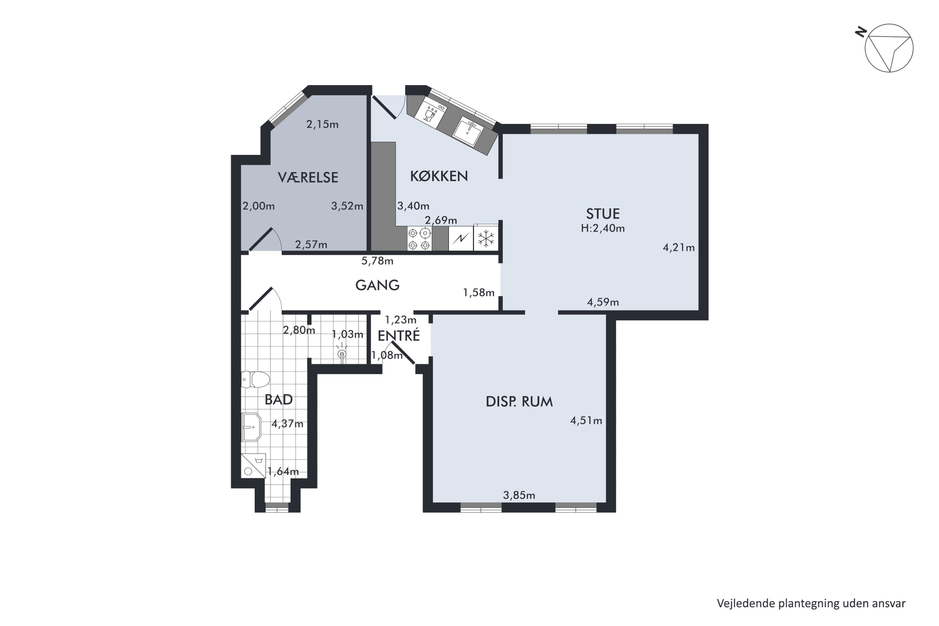 Plantegninger billede af Sommerstedgade 21, kld.., 1718 København V