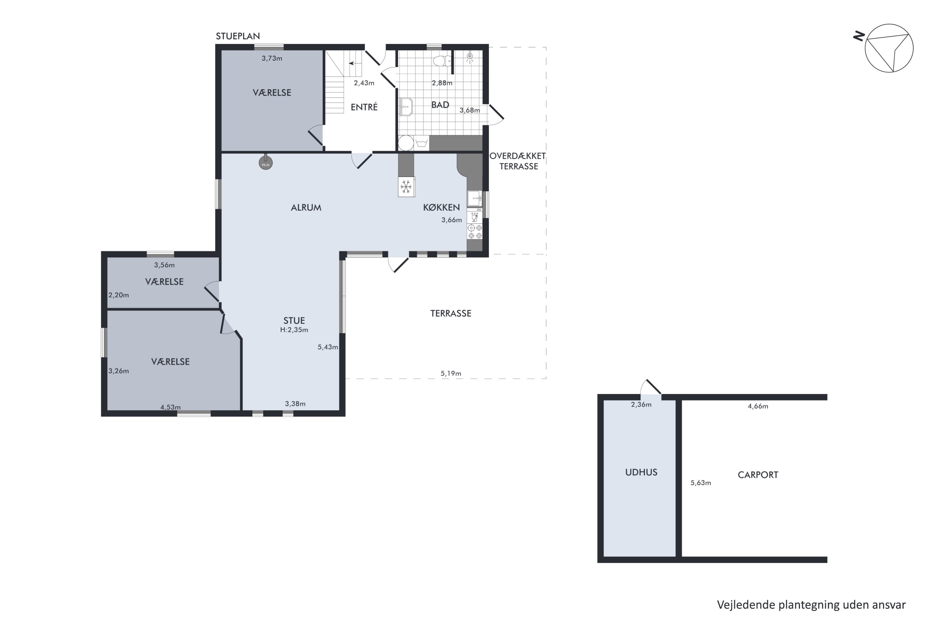 Plantegninger billede af Hvidtjørnen 2, 8800 Viborg