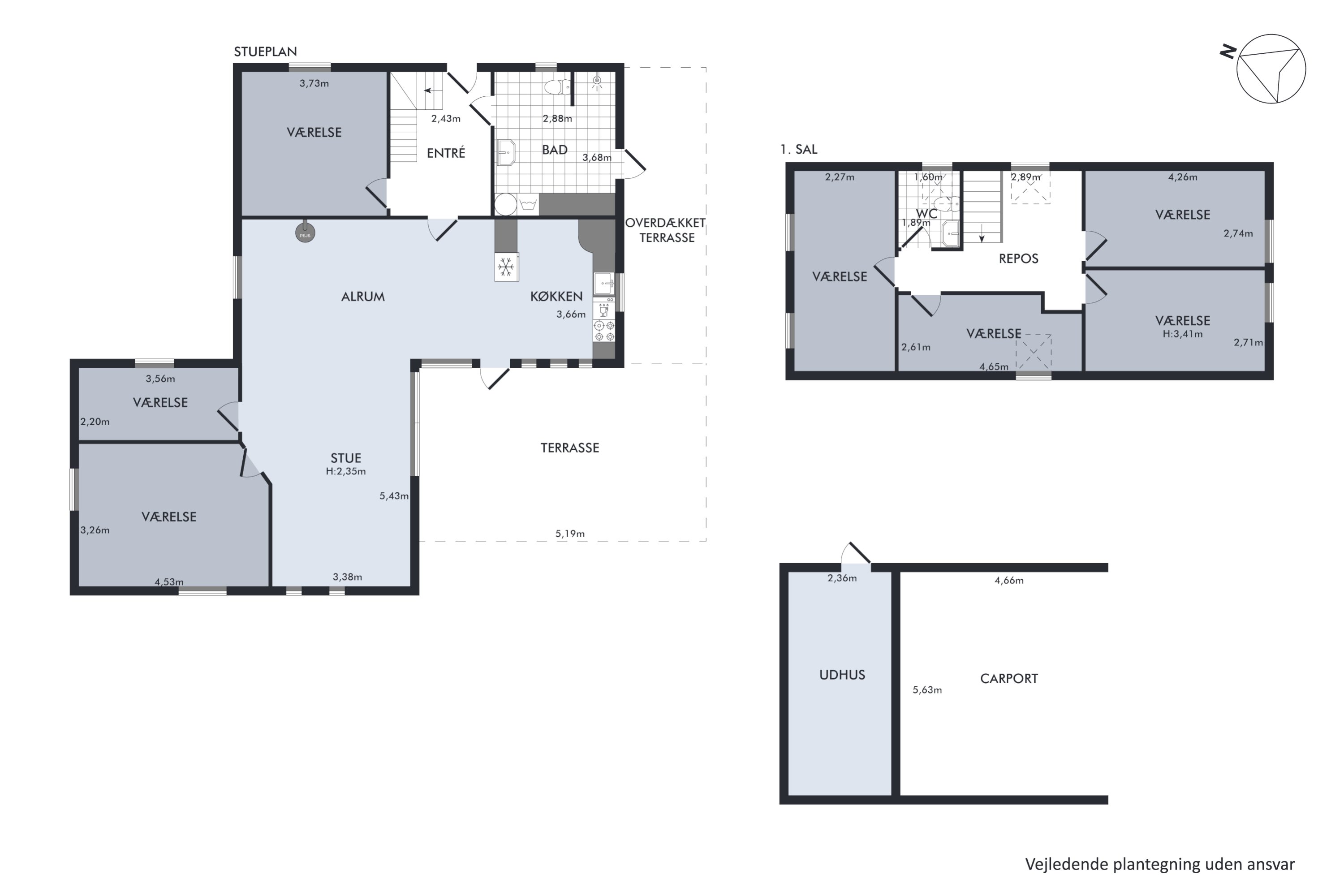 Plantegninger billede af Hvidtjørnen 2, 8800 Viborg