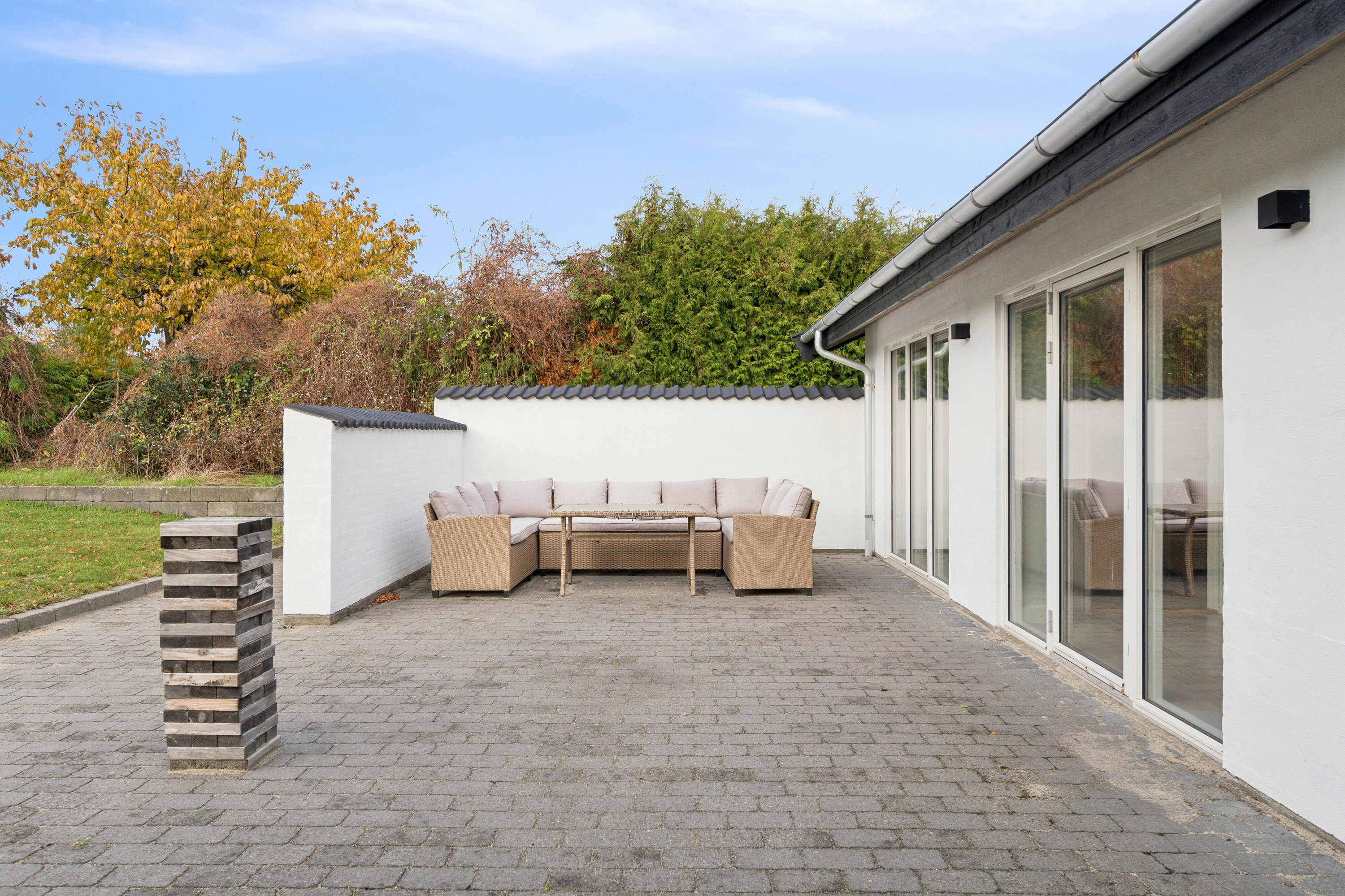 Fremhævet terrasse billede i fuldskærmstilstand. Billede af Hjortevænget 138, 5800 Nyborg