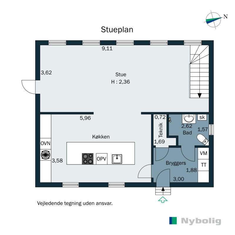Plantegninger billede af Gadekær 1, Tråsbøl, 6200 Aabenraa