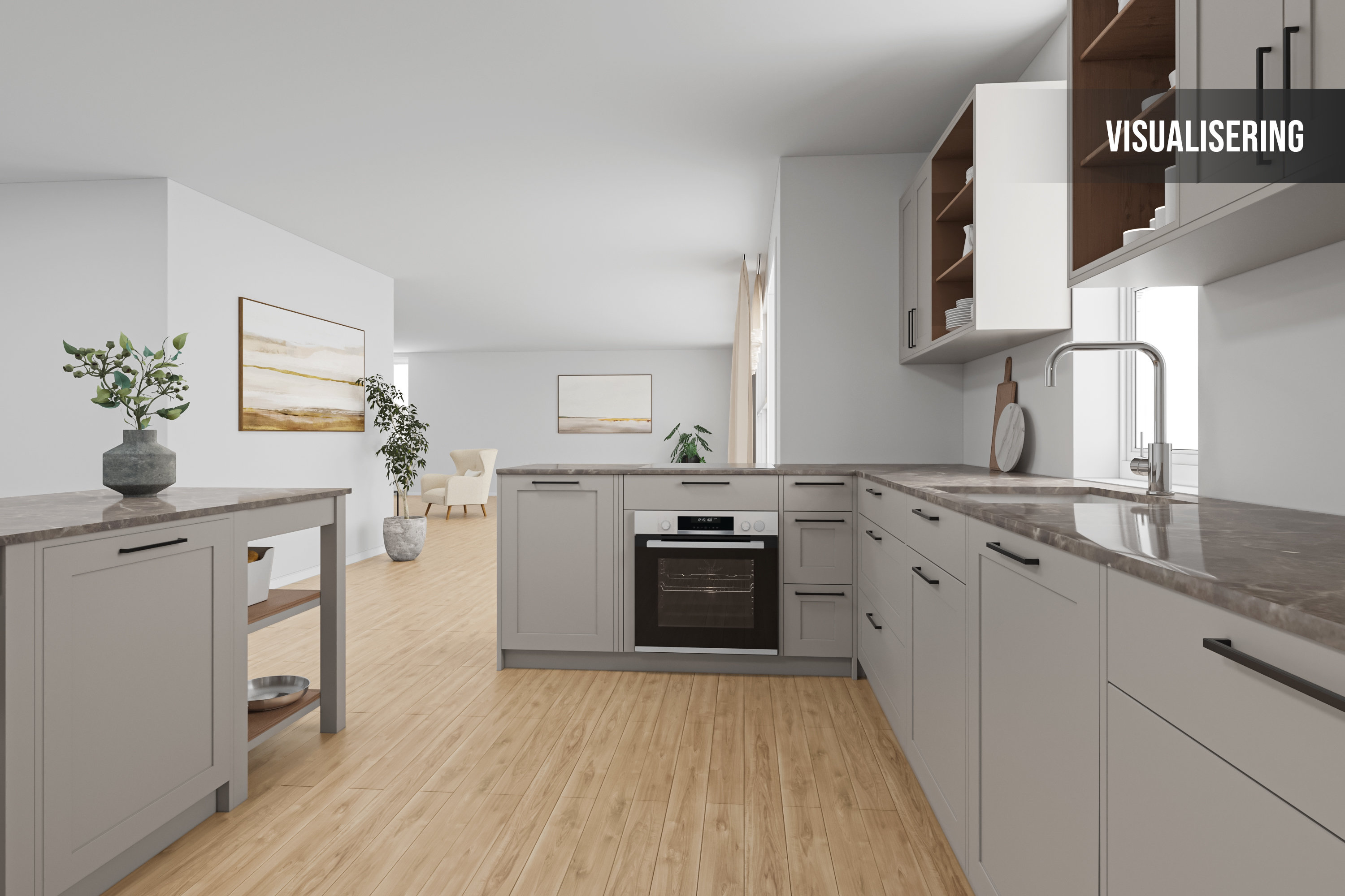 Miniaturebillede 1: køkken. Billede af Toftesvinget 1, 9440 Aabybro