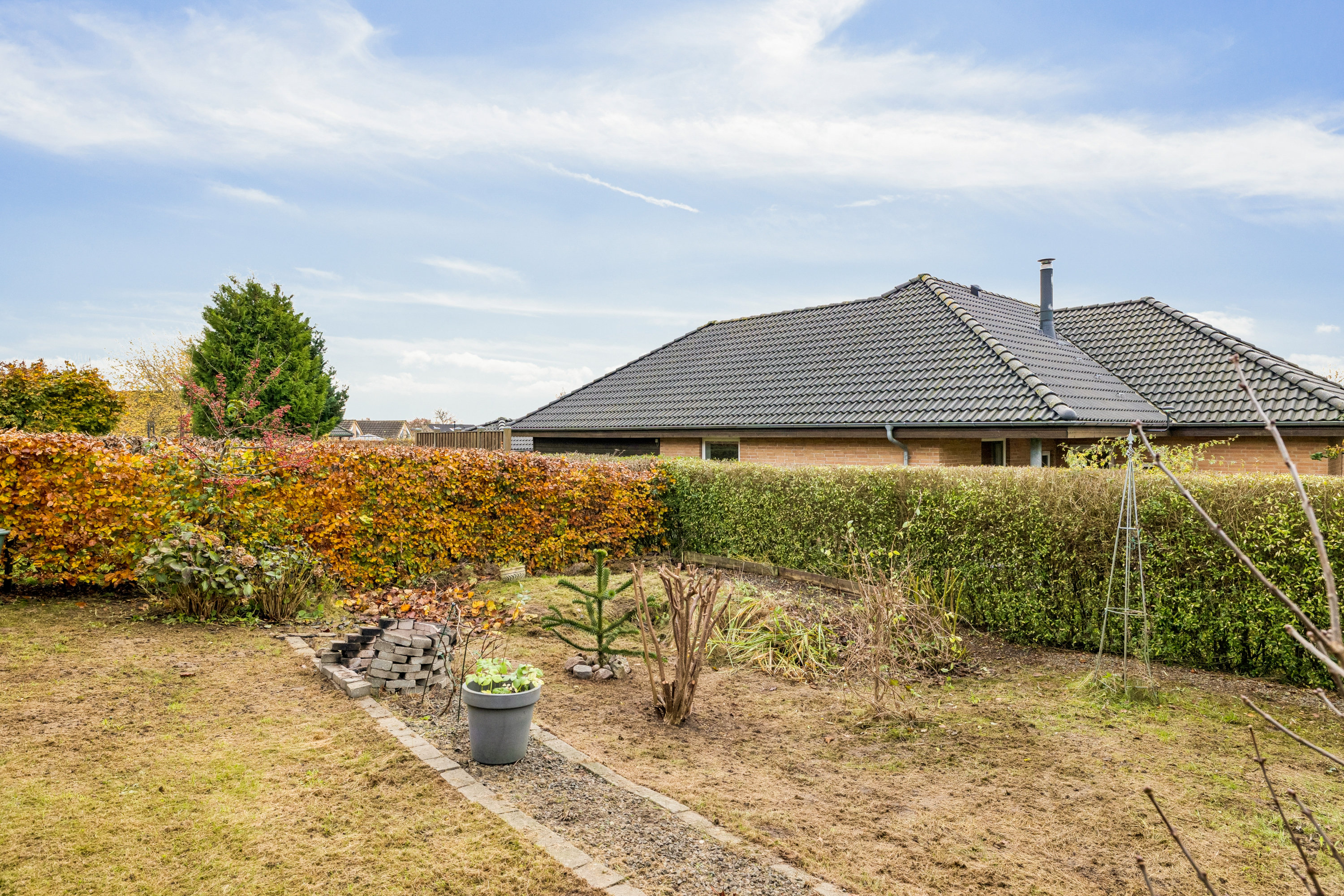 Fremhævet have billede i fuldskærmstilstand. Billede af Blegsø Banke 39, Voerladegård, 8660 Skanderborg