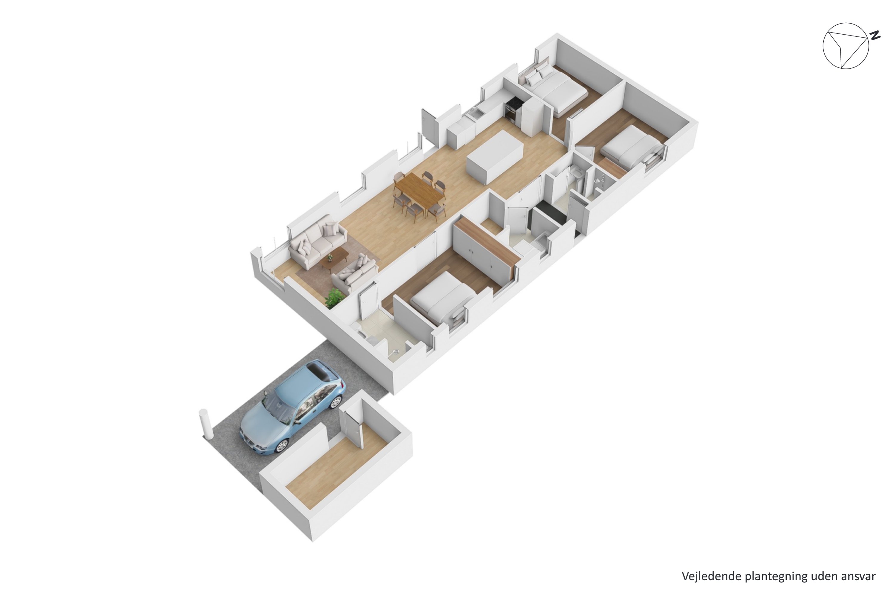 Plantegninger billede af Dalvænget 15, 8382 Hinnerup
