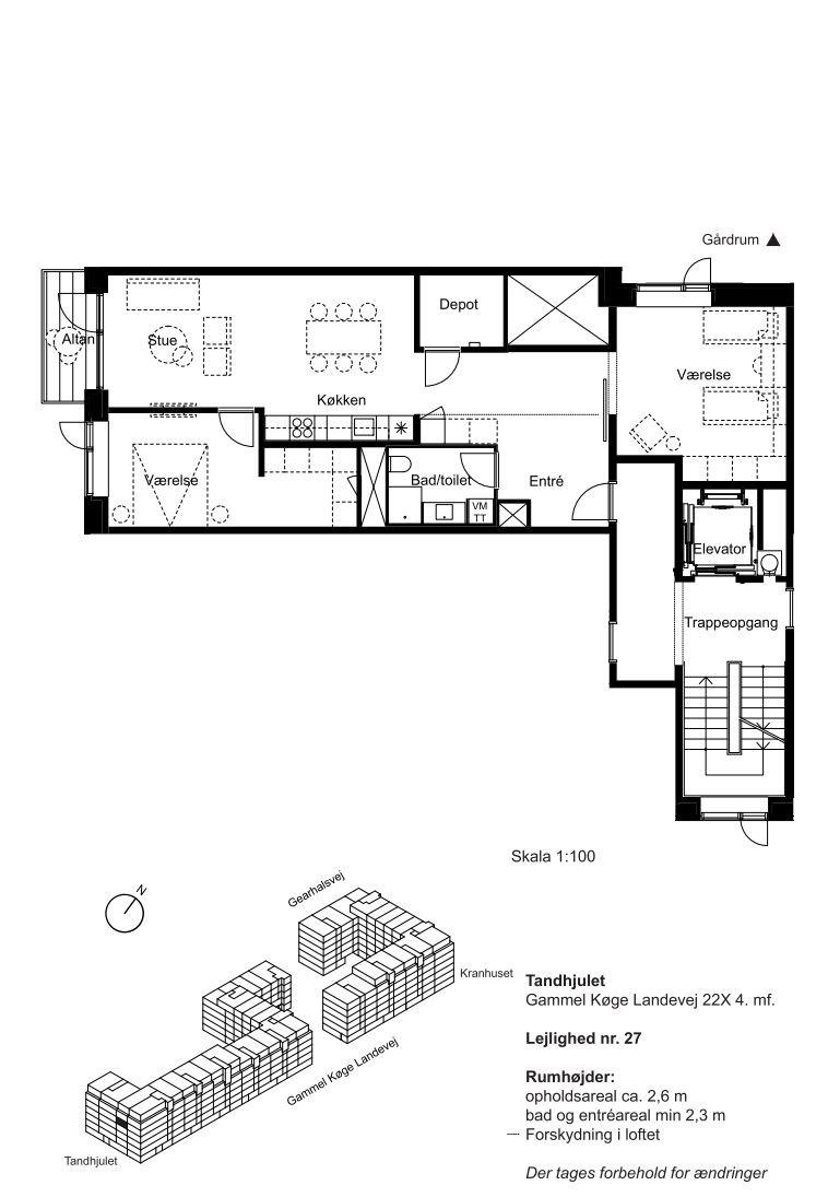 Plantegninger billede af Gammel Køge Landevej 22X, 4. mf., 2500 Valby