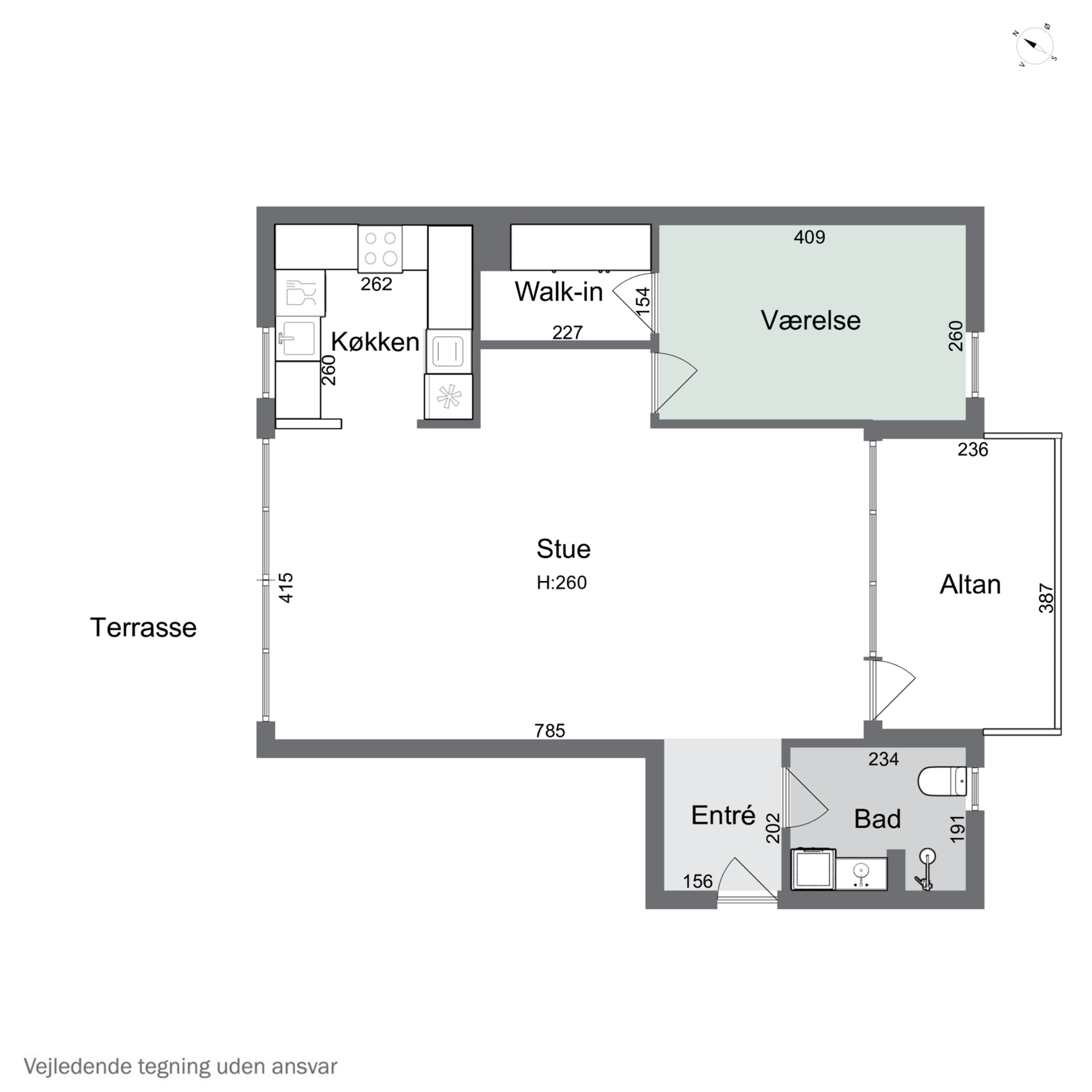 Plantegninger billede af Dampskibsmolen 1, st.. tv., 5800 Nyborg