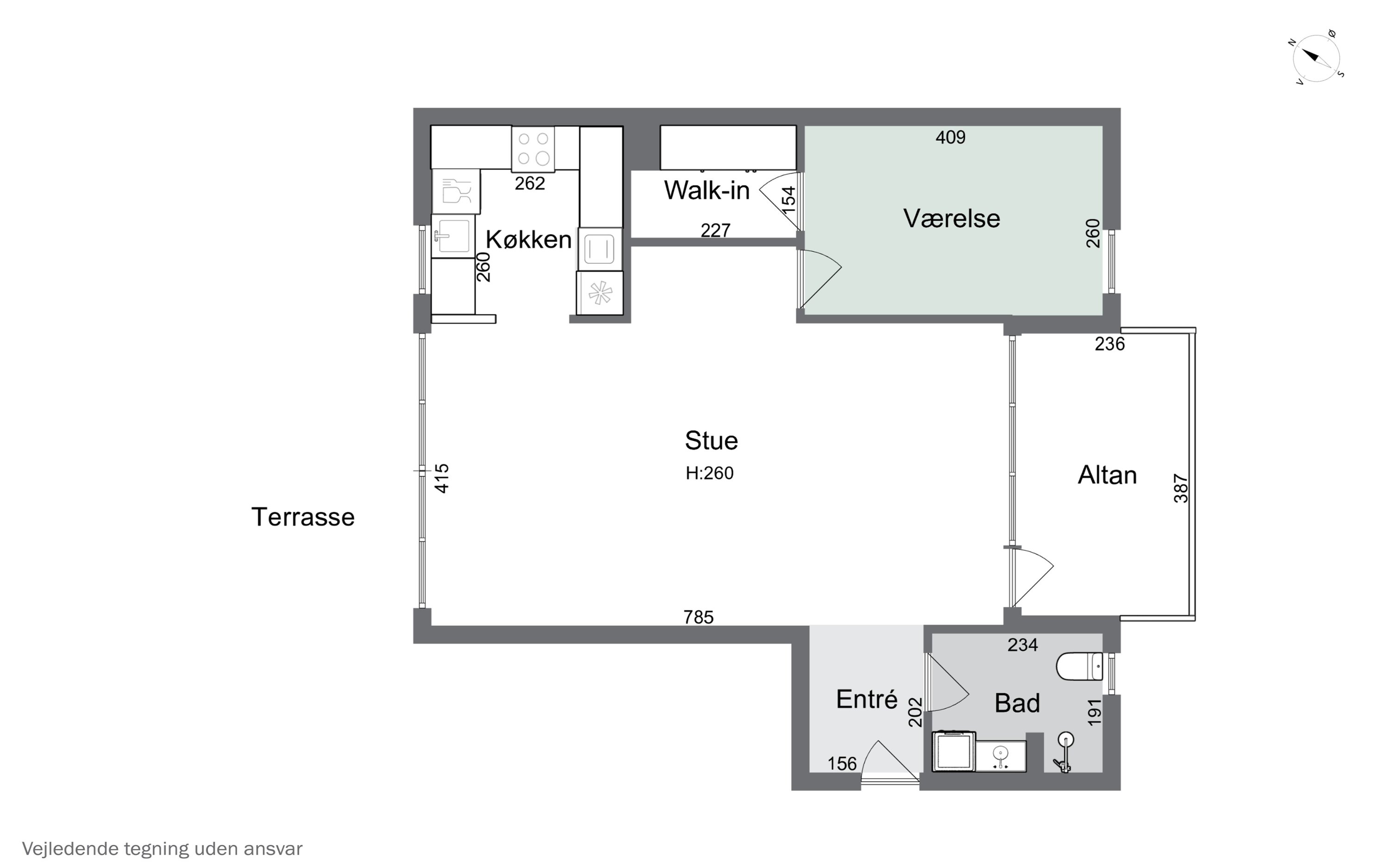 Plantegninger billede af Dampskibsmolen 1, st.. tv., 5800 Nyborg