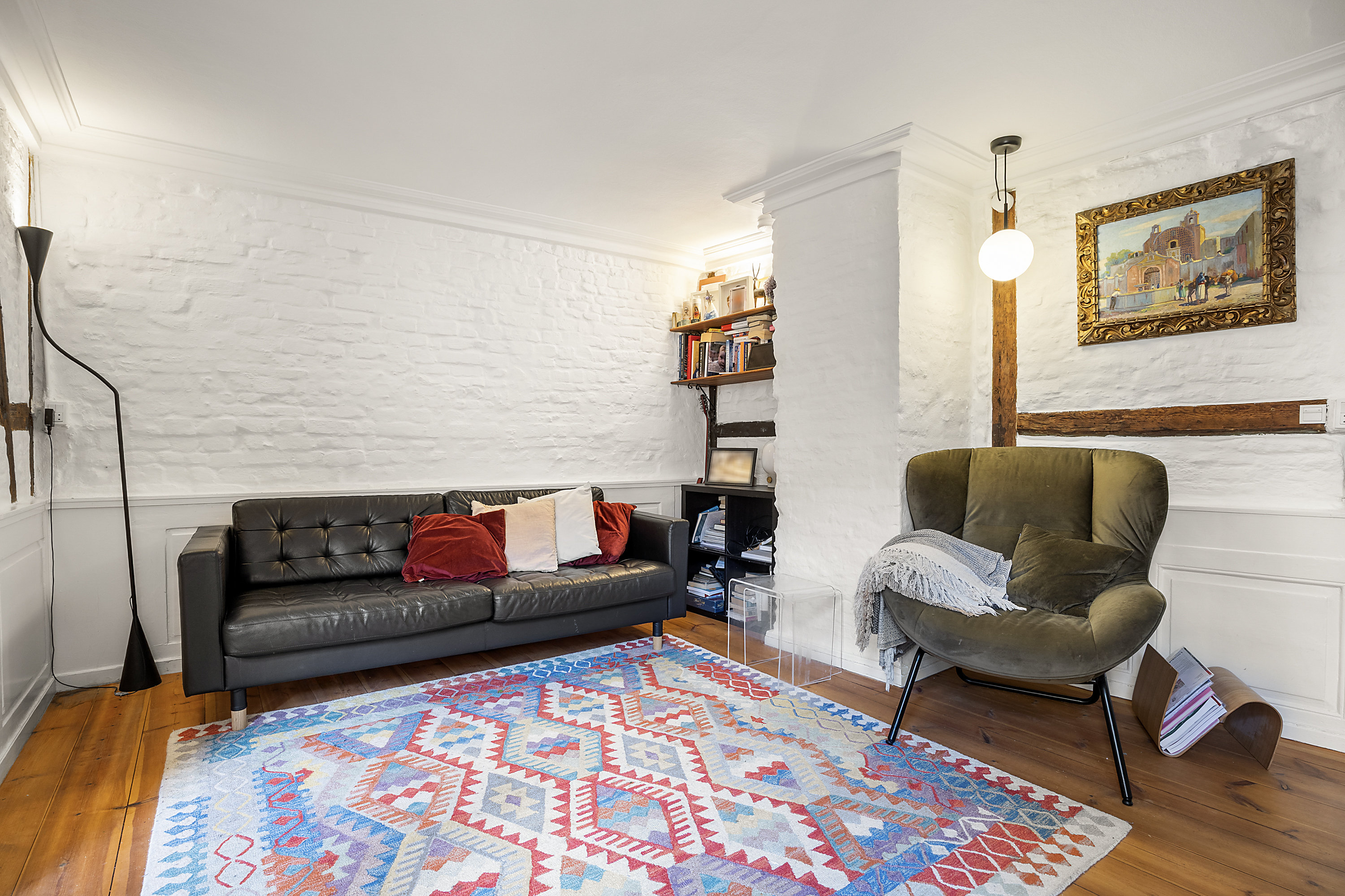 Fremhævet dagligstue billede i fuldskærmstilstand. Billede af Snaregade 8, 2., 1205 København K