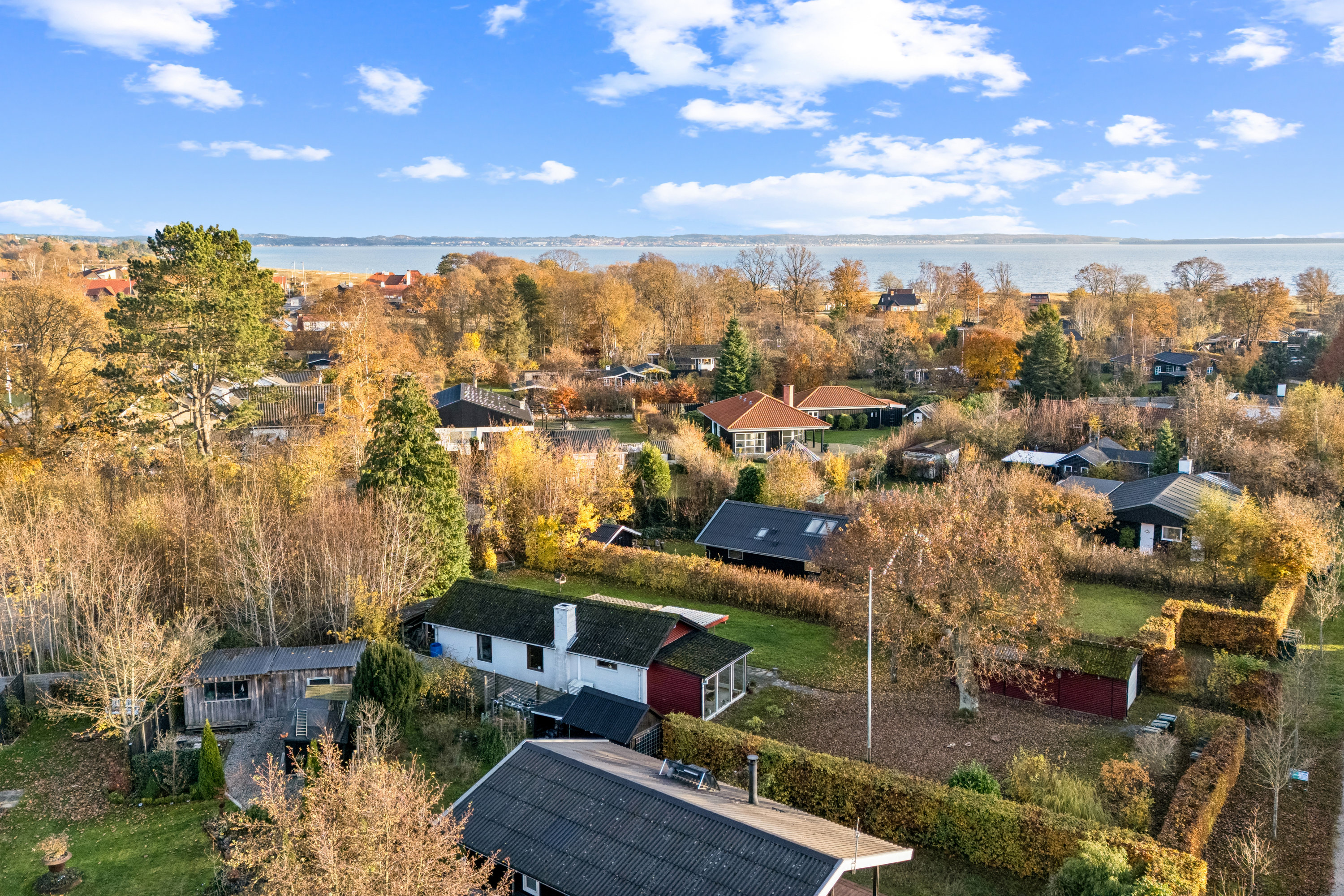 Miniaturebillede 1: luftfoto. Billede af Vestervangen 3, Femmøller Strand, 8400 Ebeltoft