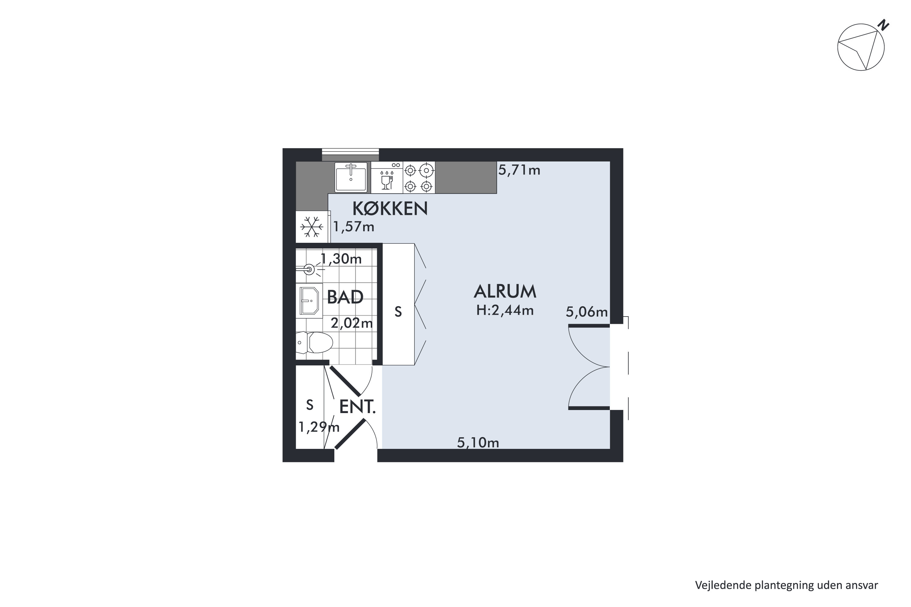 Plantegninger billede af Nordborggade 31, 1. 4., 8000 Aarhus C