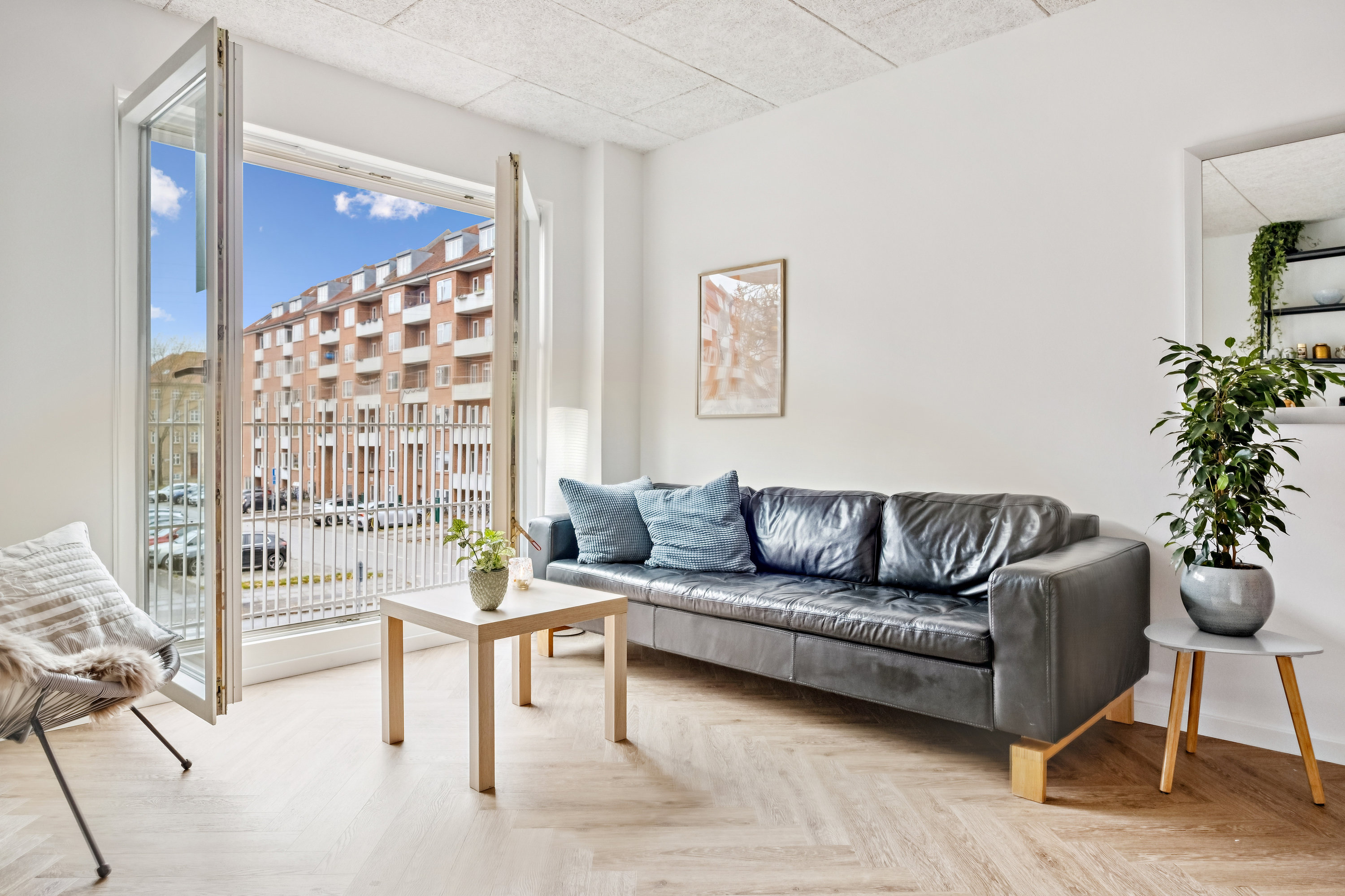 Fremhævet stue billede i fuldskærmstilstand. Billede af Nordborggade 31, 1. 4., 8000 Aarhus C