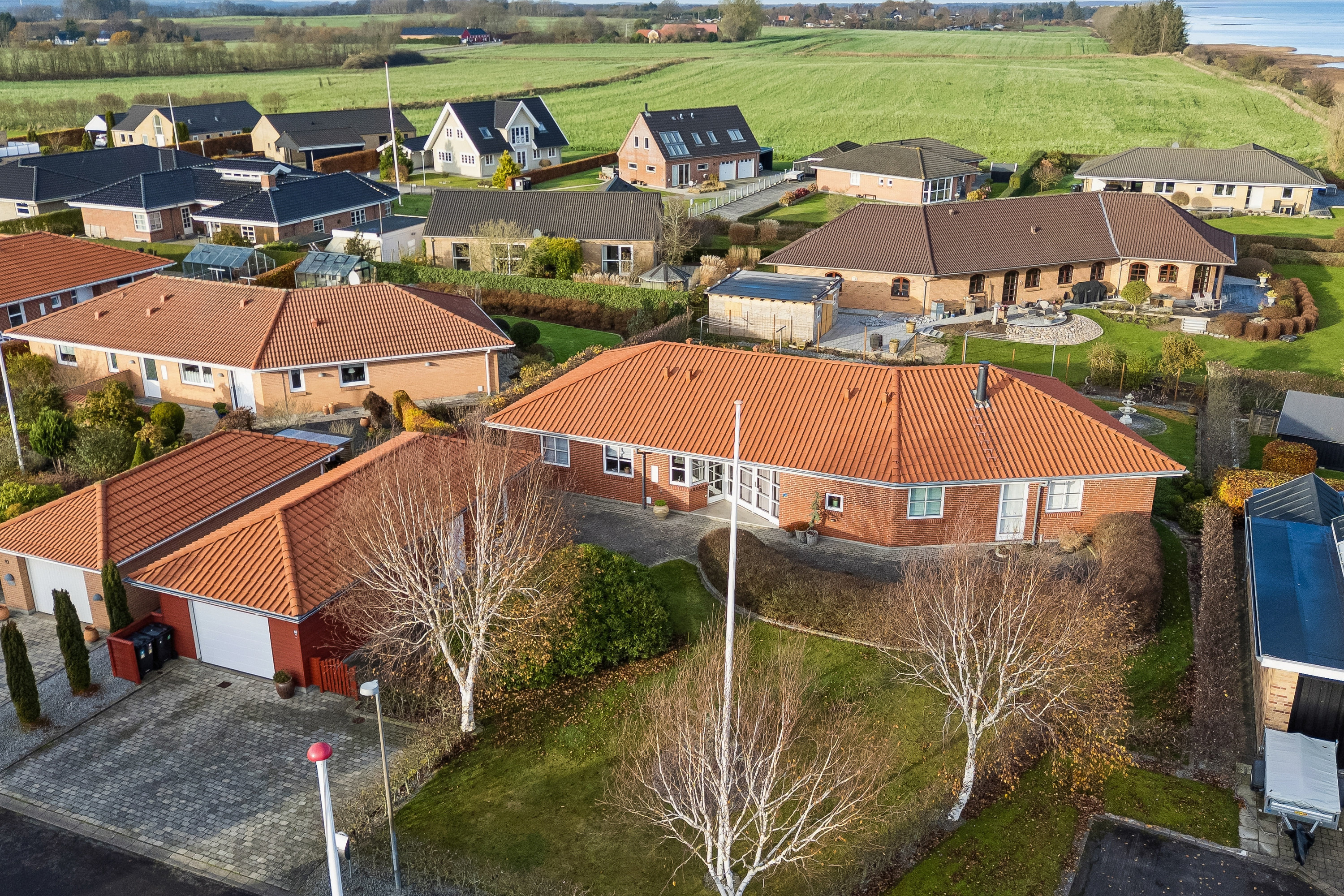 Fremhævet luftfoto billede i fuldskærmstilstand. Billede af Teglvænget 90, Als, 9560 Hadsund