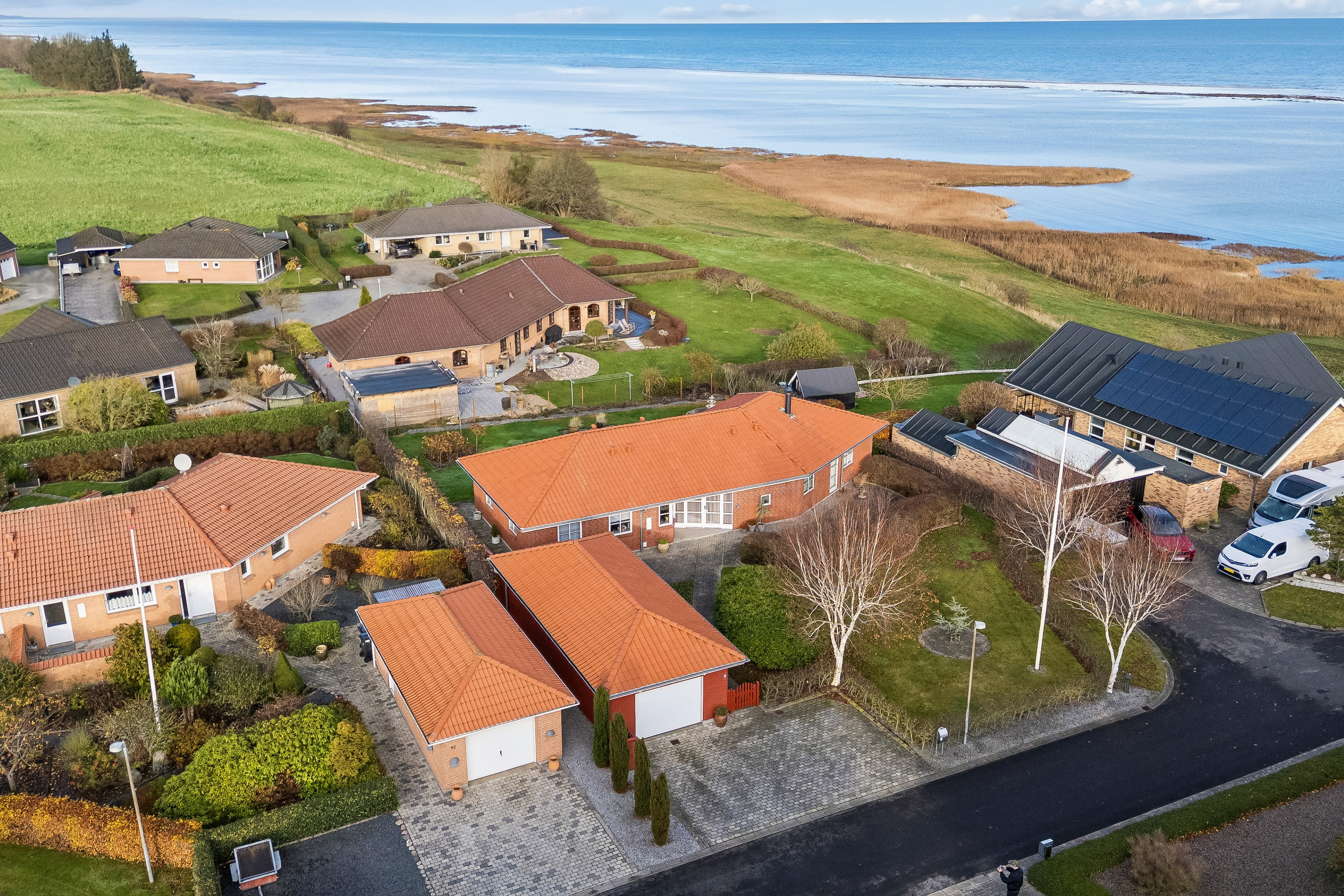 Fremhævet luftfoto billede i fuldskærmstilstand. Billede af Teglvænget 90, Als, 9560 Hadsund