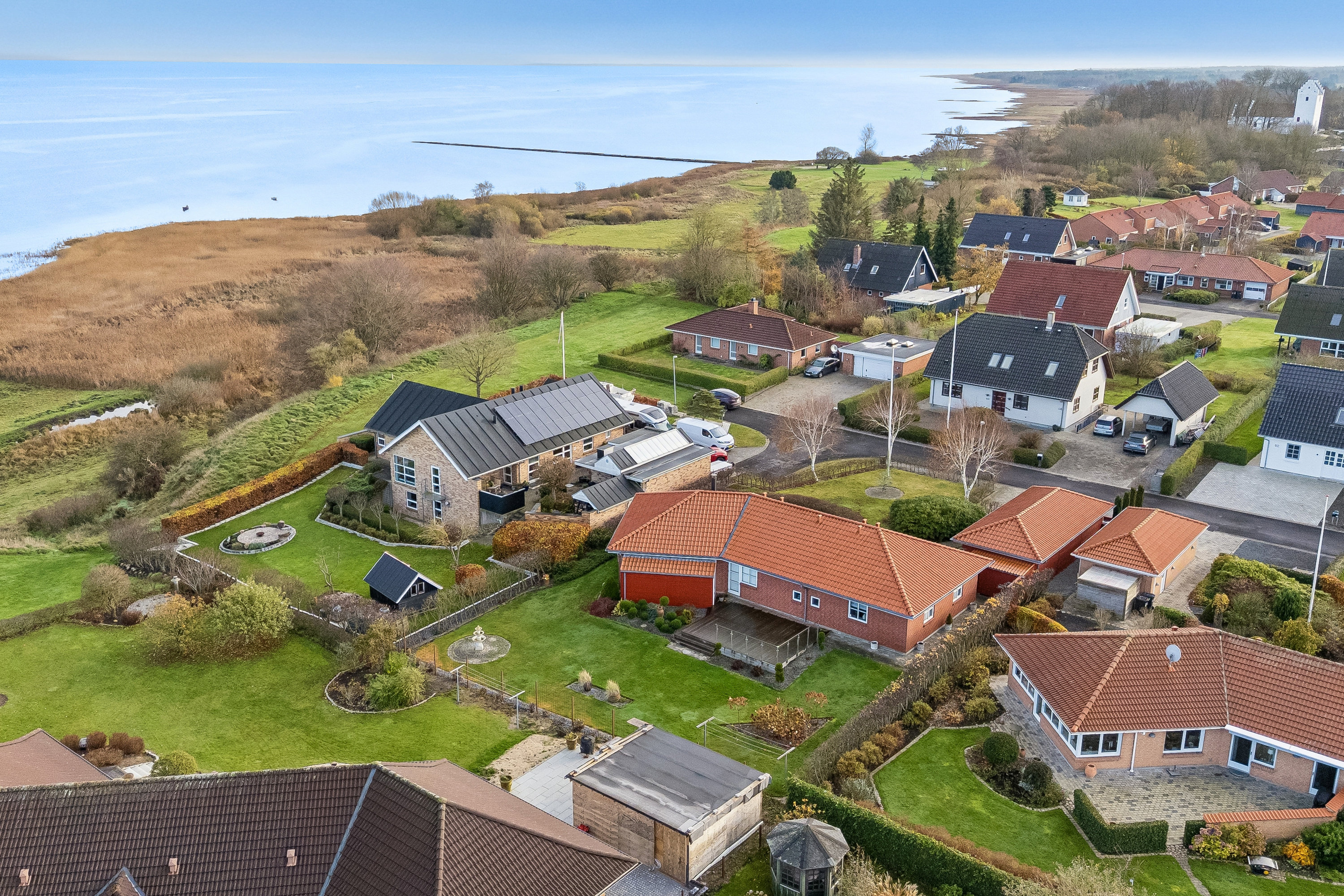 Fremhævet luftfoto billede i fuldskærmstilstand. Billede af Teglvænget 90, Als, 9560 Hadsund