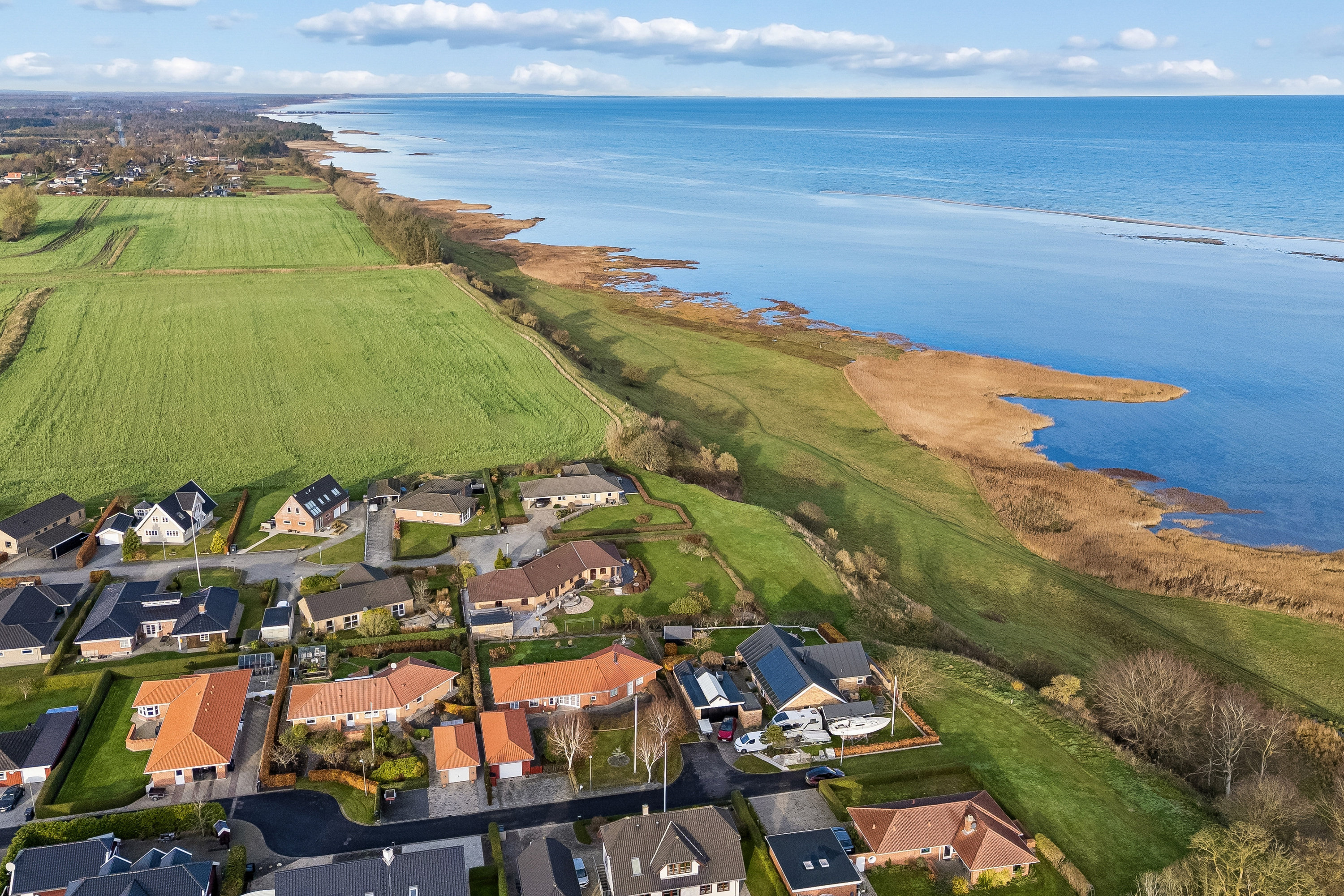 Fremhævet luftfoto billede i fuldskærmstilstand. Billede af Teglvænget 90, Als, 9560 Hadsund