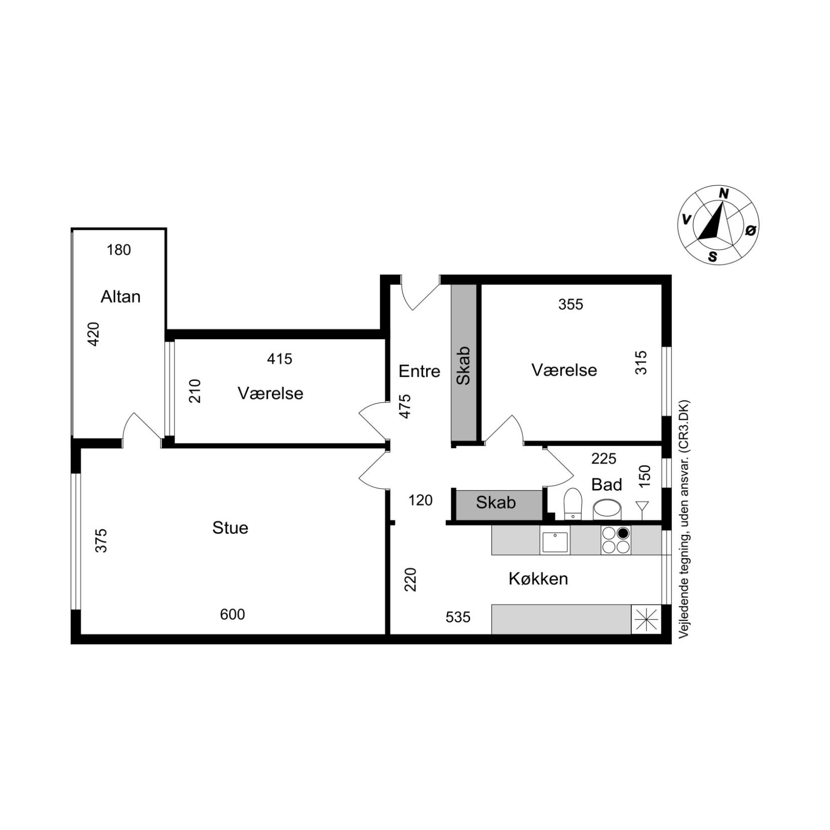 Plantegninger billede af Egeparken 31C, 2. tv., 2680 Solrød Strand