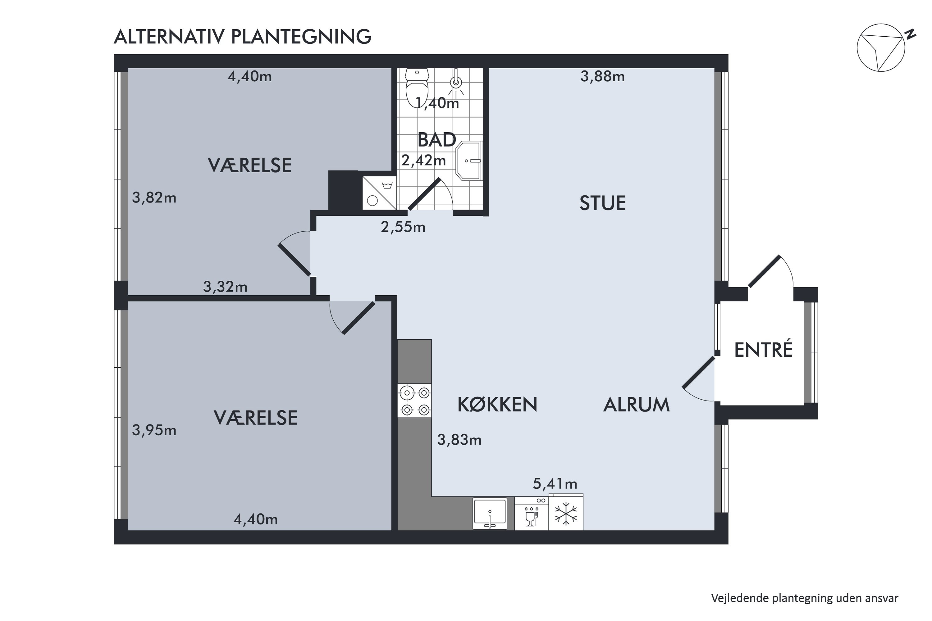 Plantegninger billede af Frederikssundsvej 50, 1. 9., 2400 København NV