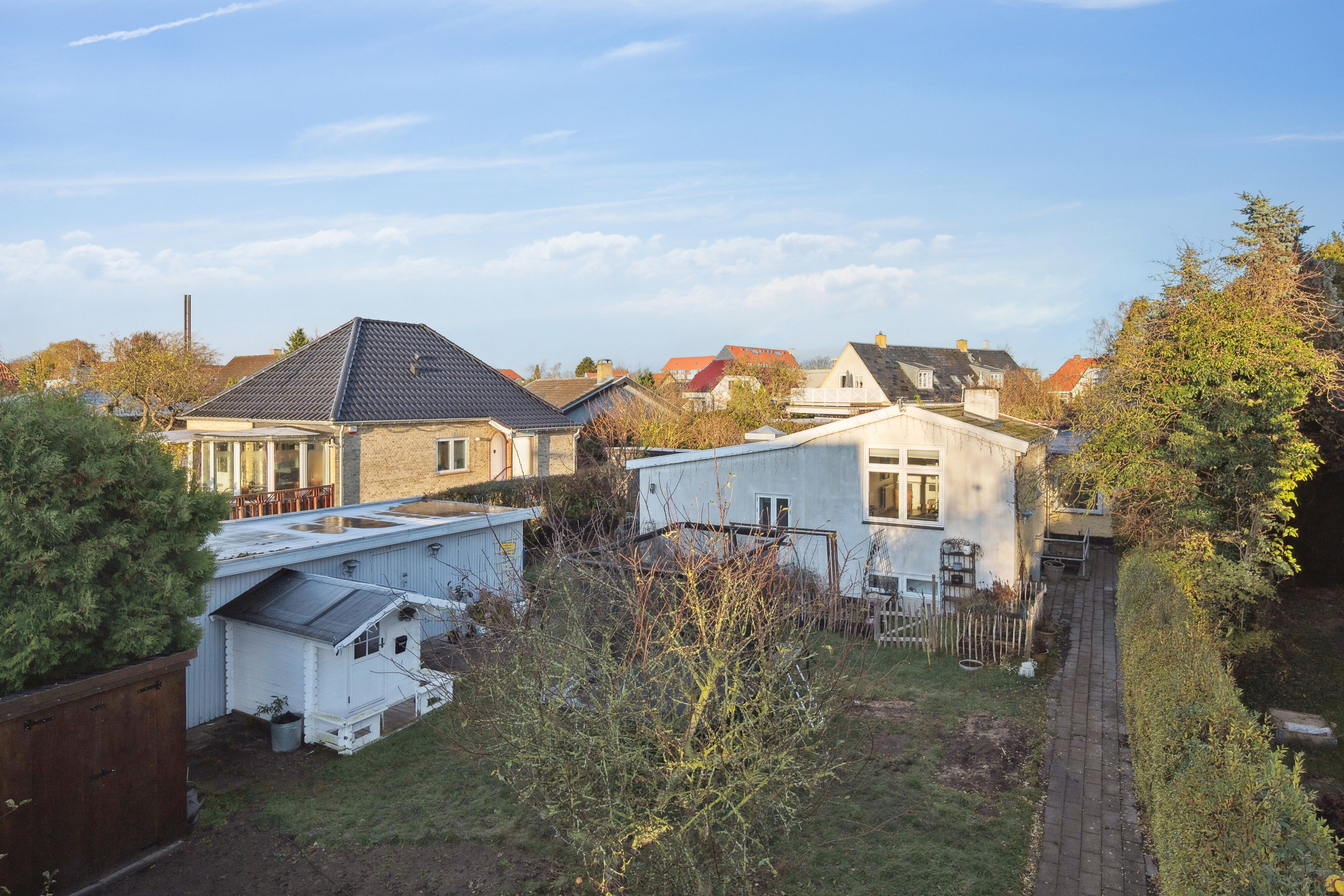 Fremhævet luftfoto billede i fuldskærmstilstand. Billede af Sønderkær 24, 2650 Hvidovre