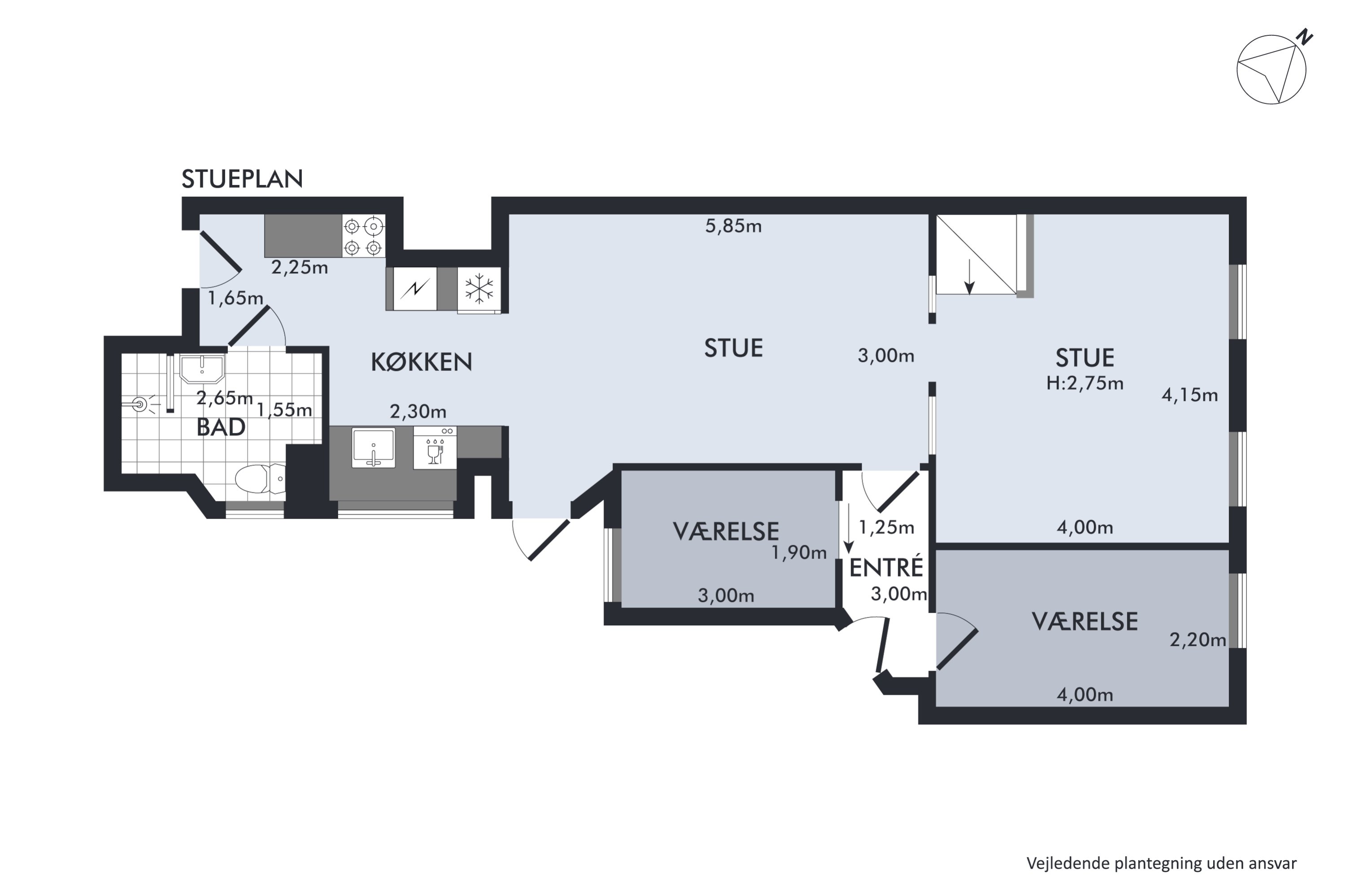 Plantegninger billede af Faksegade 22, st.., 2100 København Ø