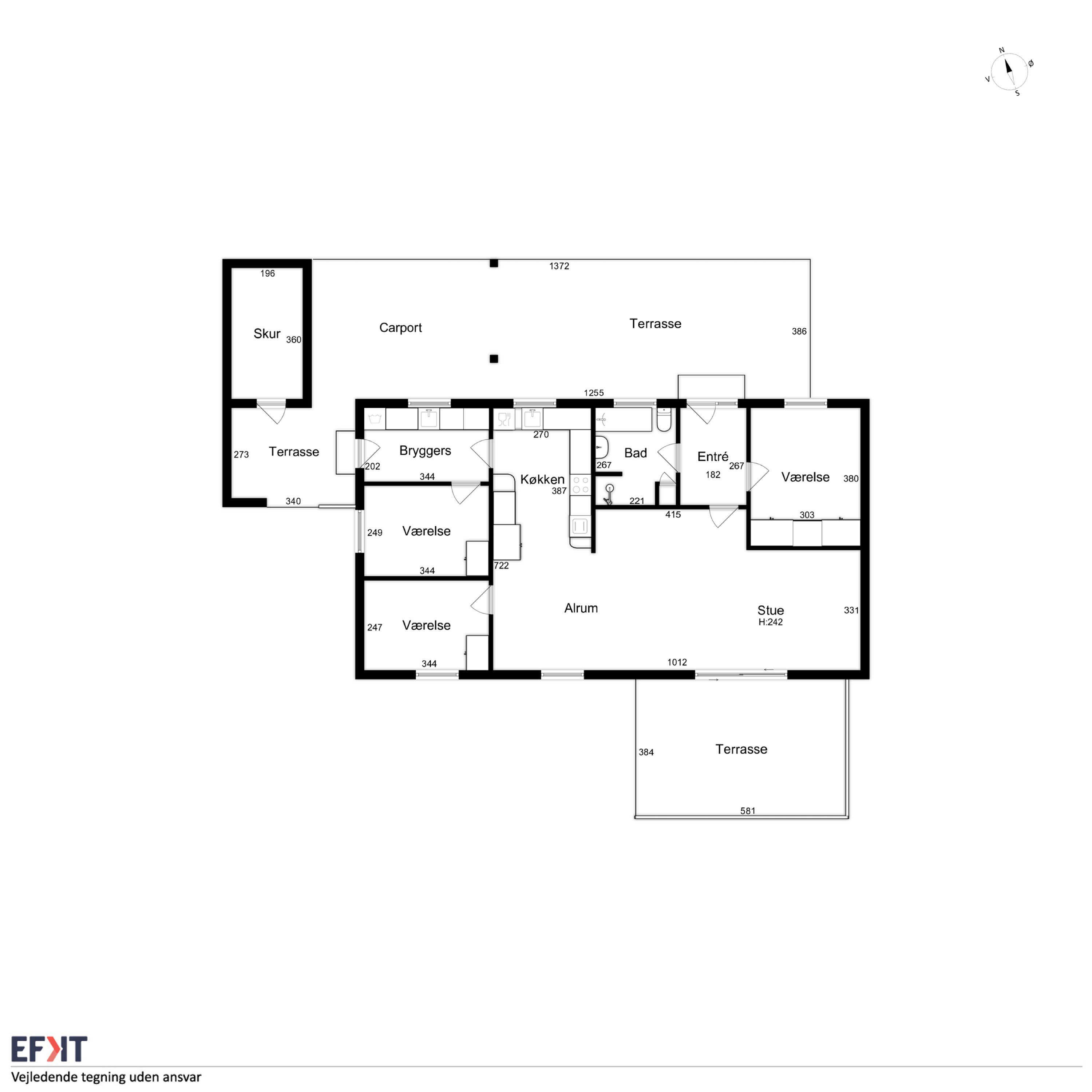 Plantegninger billede af Haverne 8, 5900 Rudkøbing