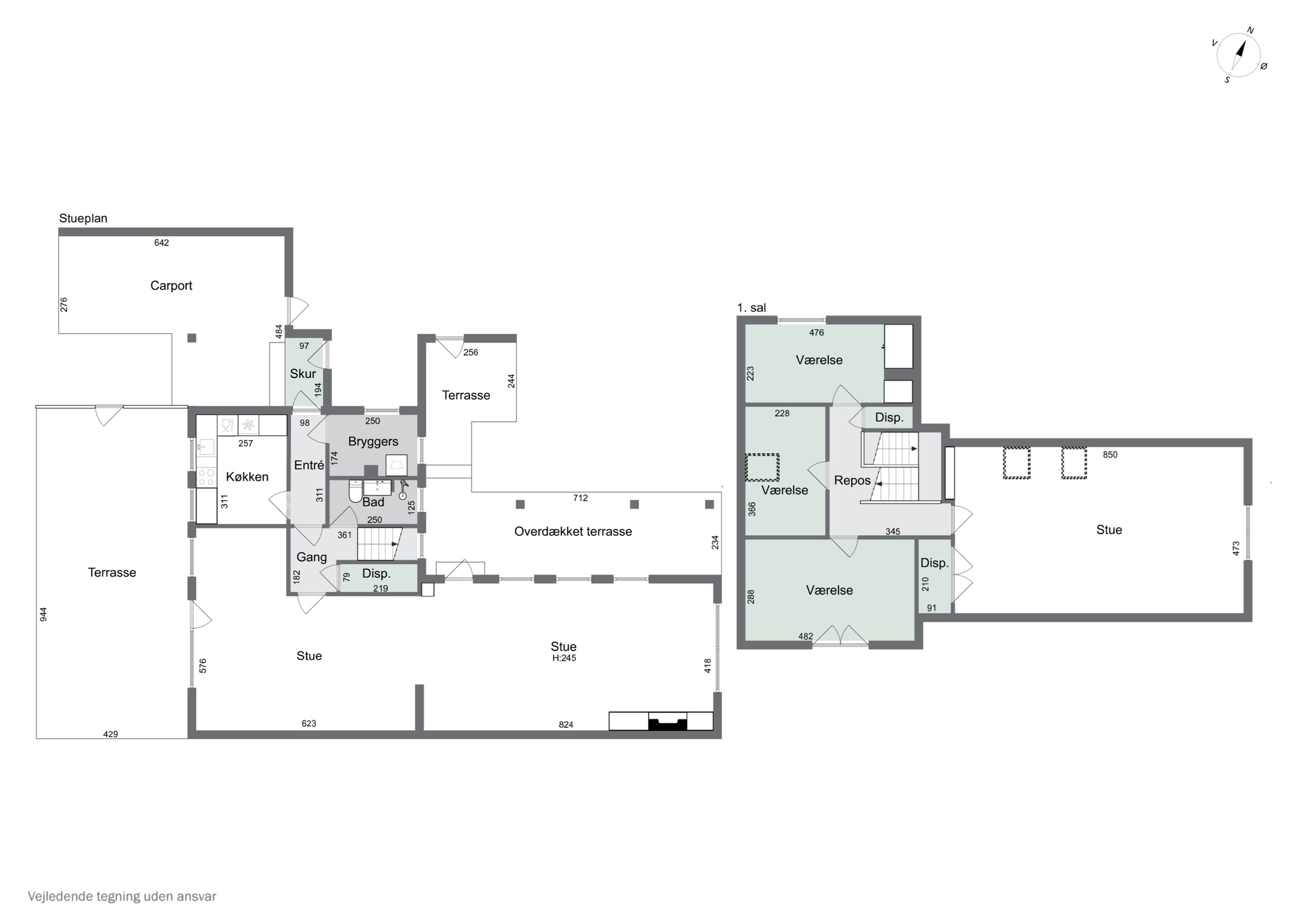 Plantegninger billede af Vesterkærsvej 13, 2650 Hvidovre