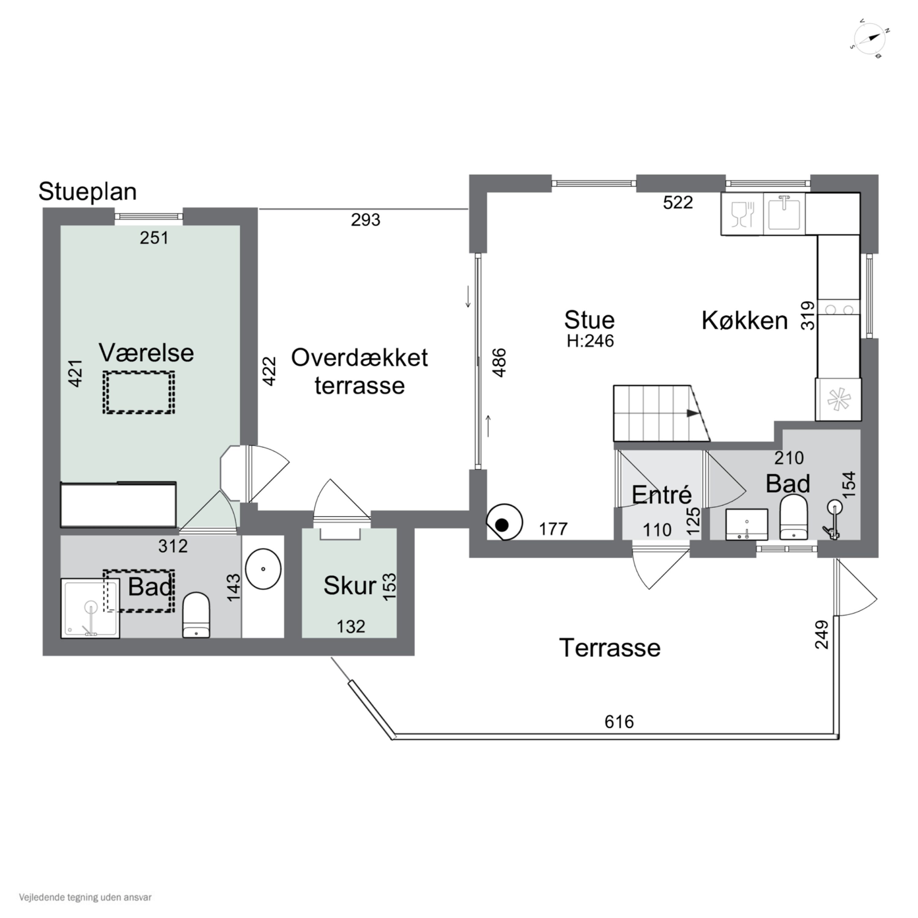 Plantegninger billede af Østre Strandvej 281, Hasmark Strand, 5450 Otterup