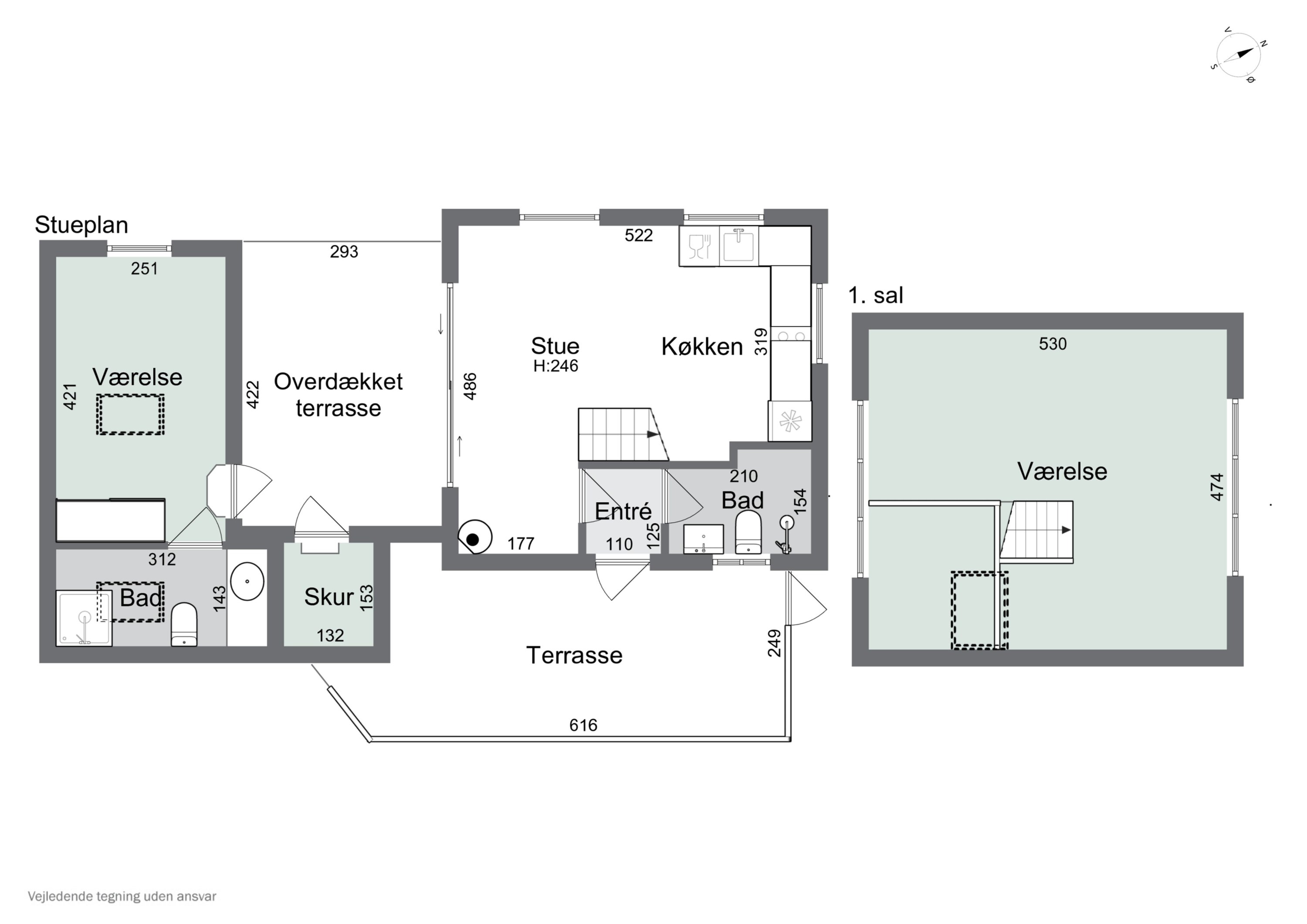 Plantegninger billede af Østre Strandvej 281, Hasmark Strand, 5450 Otterup
