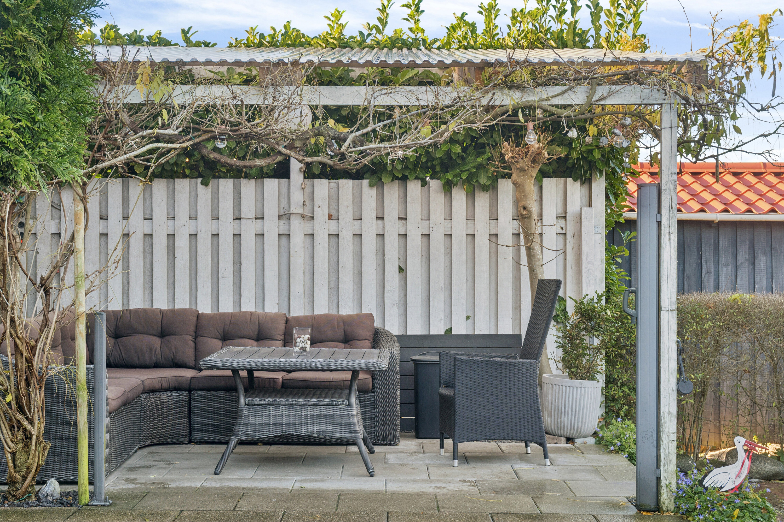 Fremhævet overdækket terrasse billede i fuldskærmstilstand. Billede af Valbygårdsvej 60, 4200 Slagelse