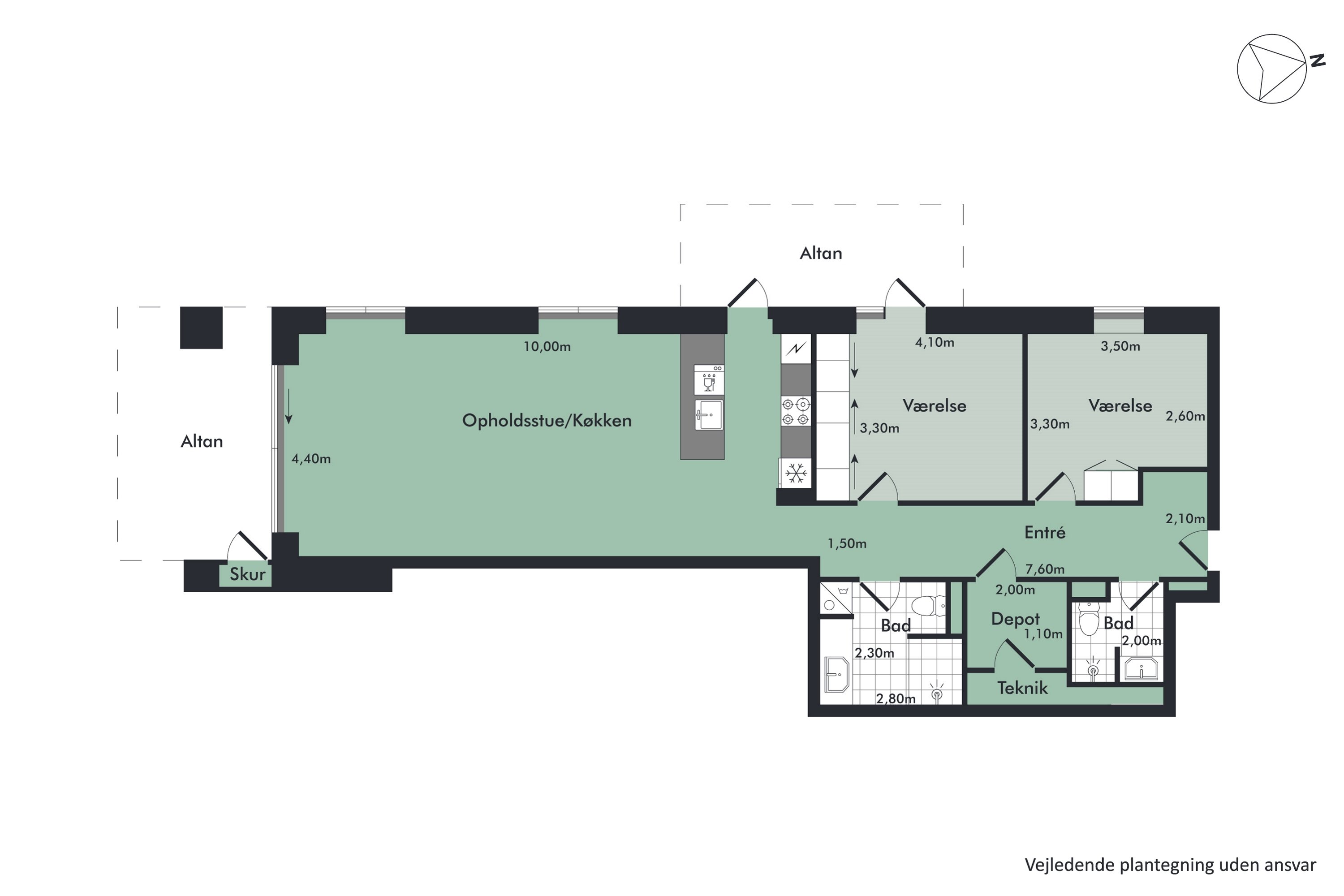 Plantegninger billede af Stigsborg Brygge 161, 4. th., 9400 Nørresundby