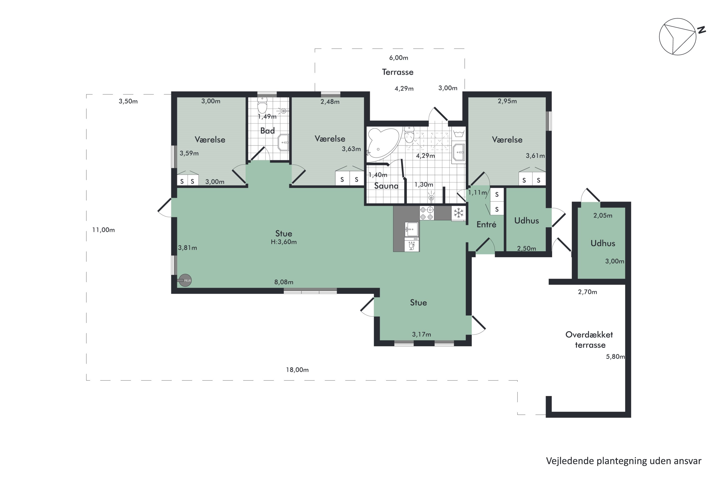 Plantegninger billede af Kystvejen 24, Hou, 9370 Hals