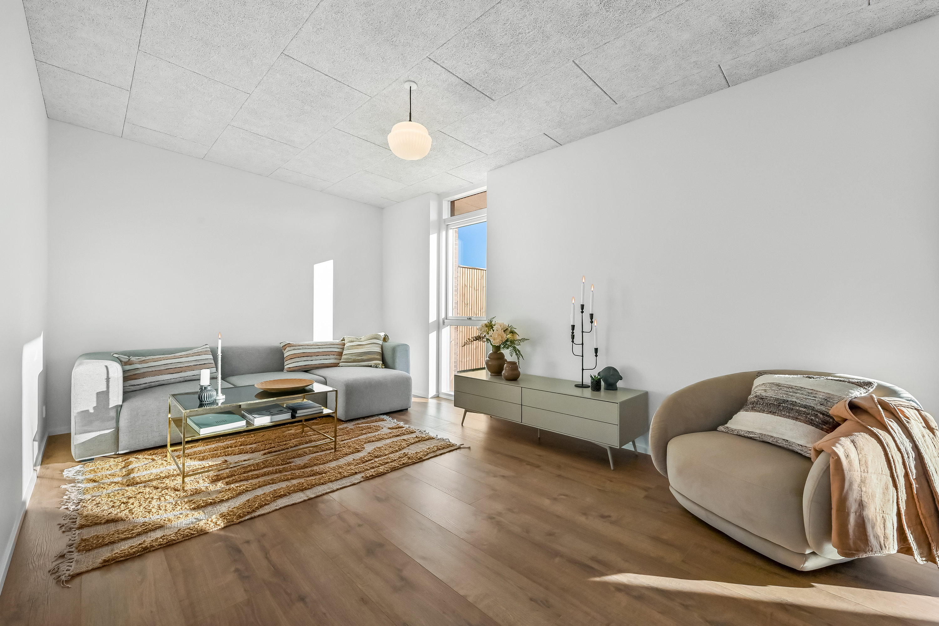 Fremhævet stue billede i fuldskærmstilstand. Billede af Tavlund Allé 6, Lind, 7400 Herning