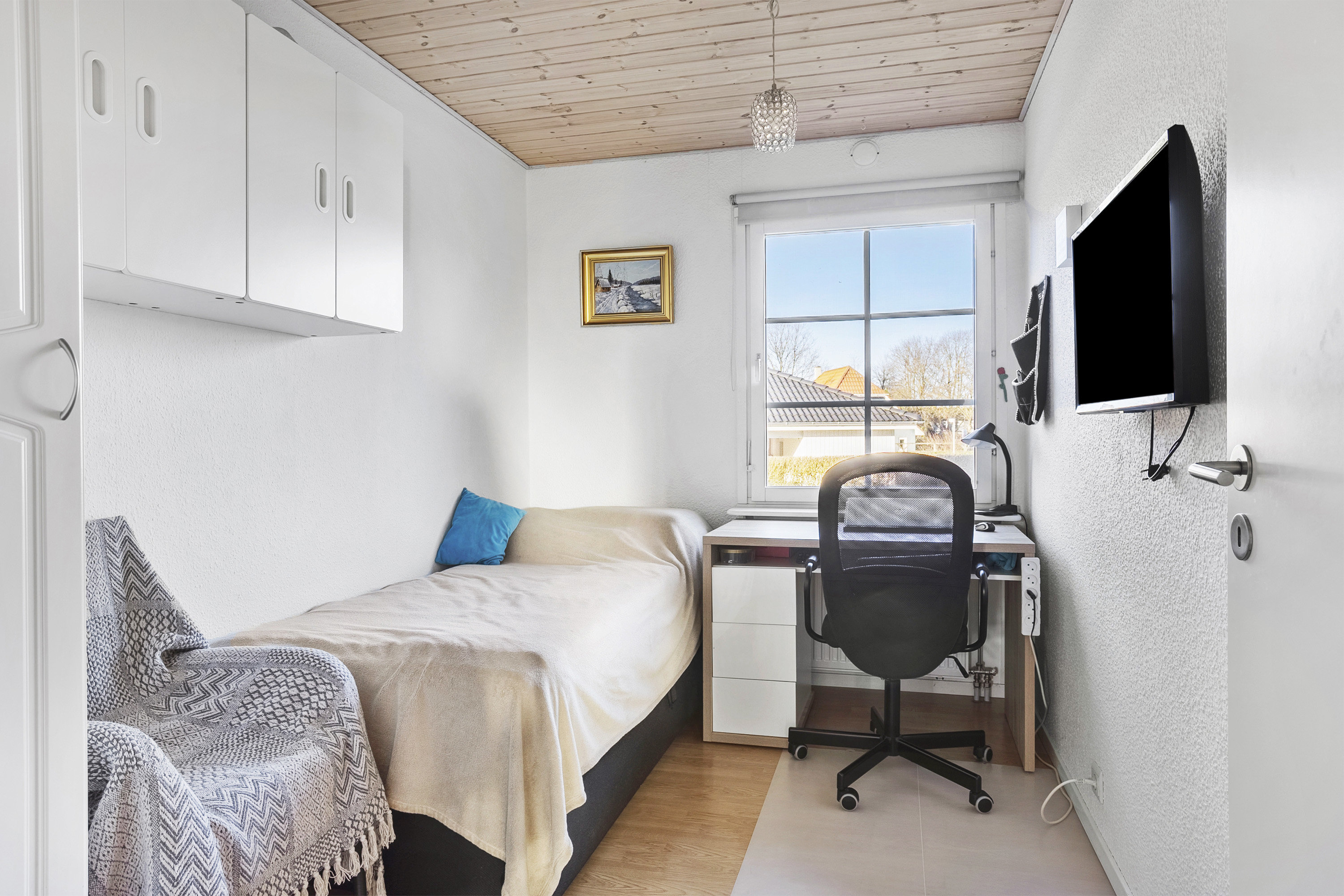 Fremhævet soveværelse billede i fuldskærmstilstand. Billede af Villesholmvænget 8, 6621 Gesten