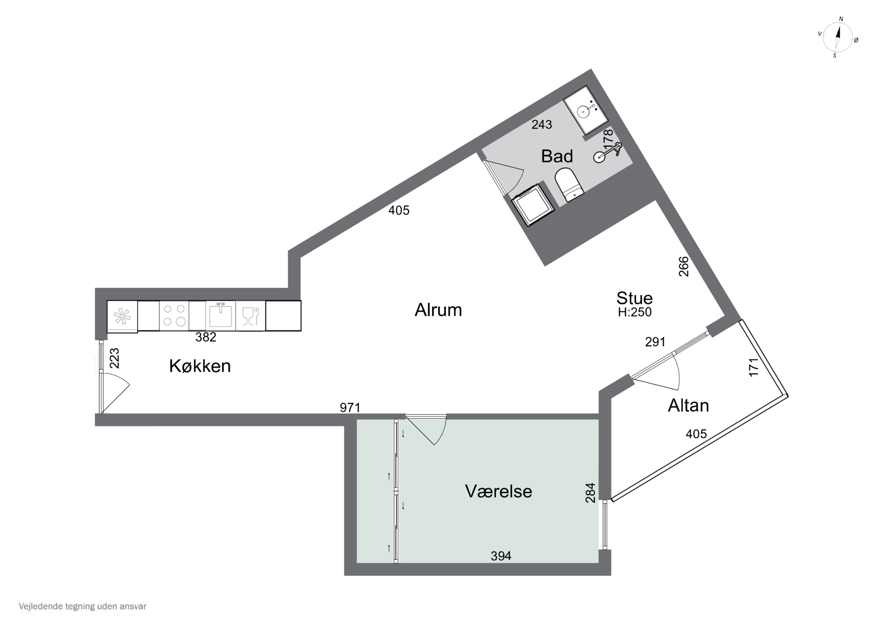 Plantegninger billede af Østre Stationsvej 37L, 3. 2., 5000 Odense C