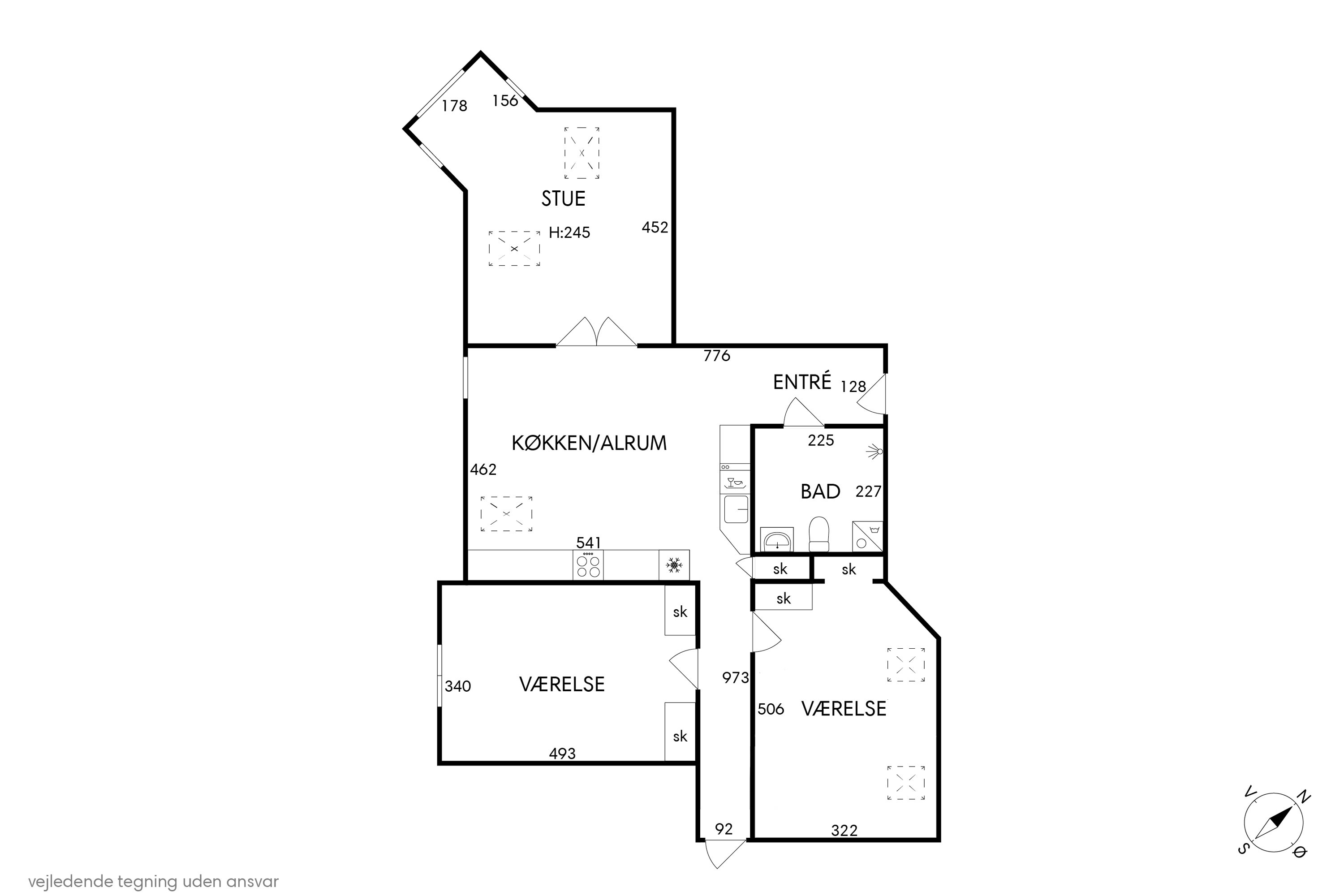 Plantegninger billede af H.C. Ørsteds Vej 70, 4. tv., 1879 Frederiksberg C