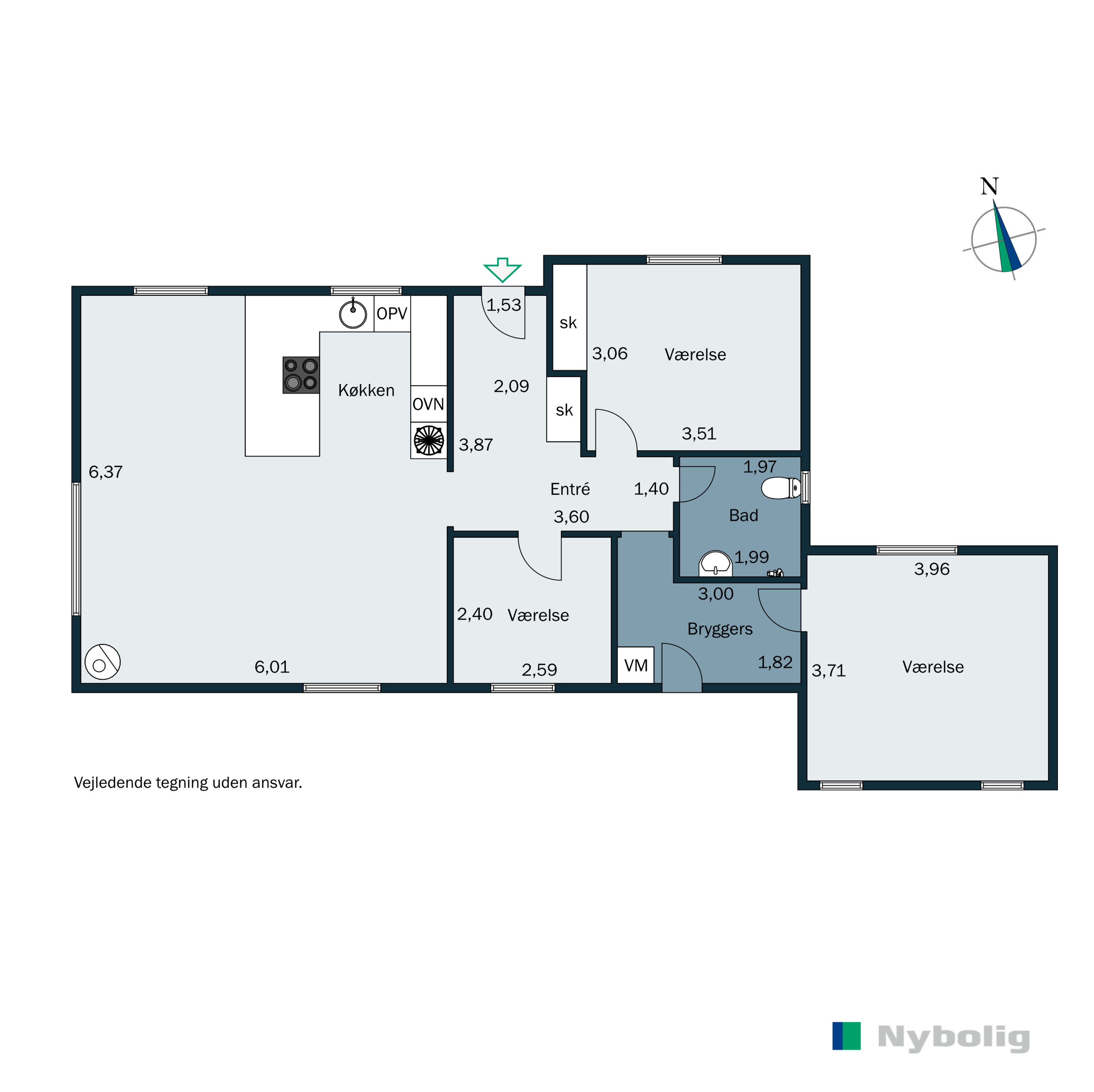 Plantegninger billede af Byparken 2, Næsbjerg, 6800 Varde