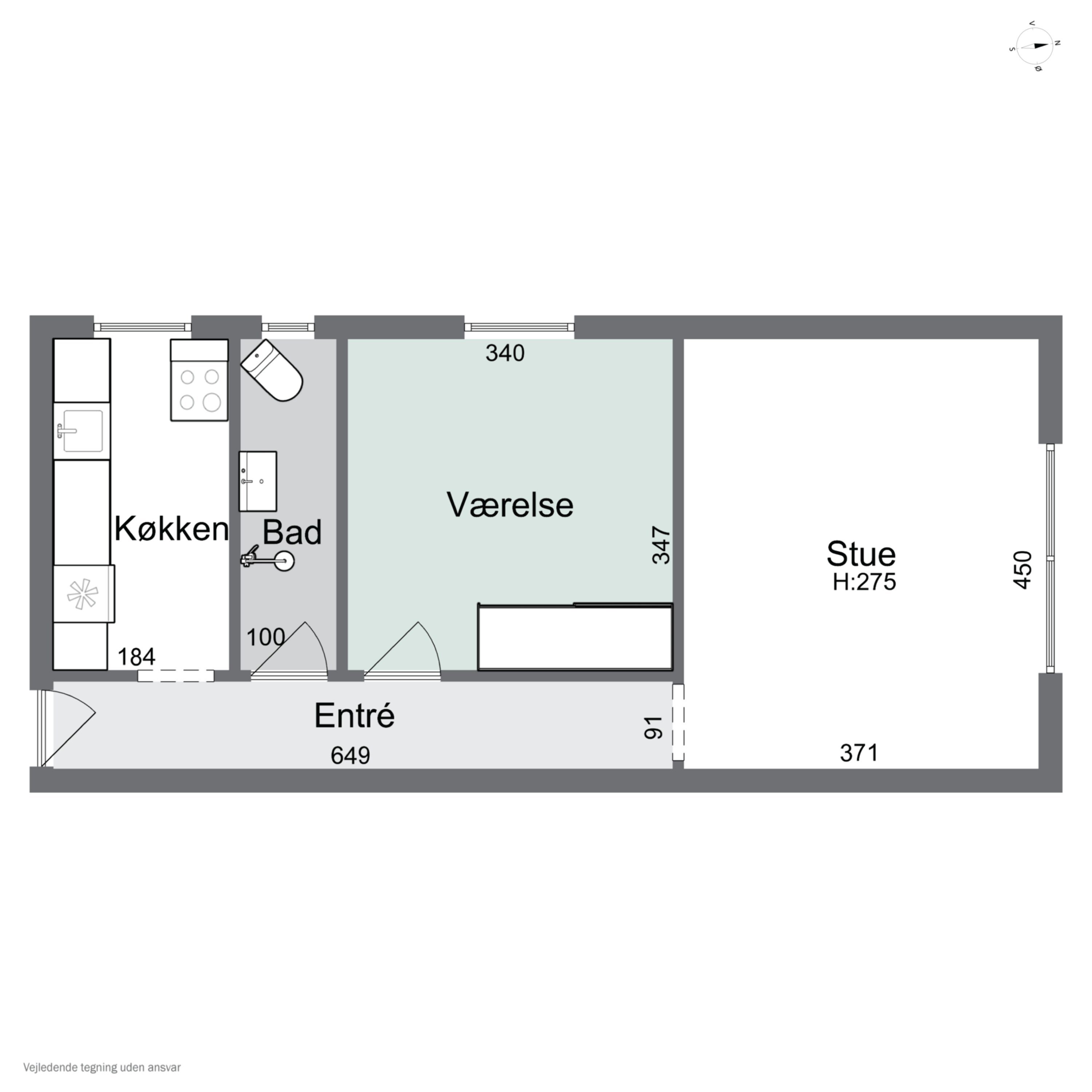 Plantegninger billede af Thuresensgade 9A, st.. tv., 5000 Odense C