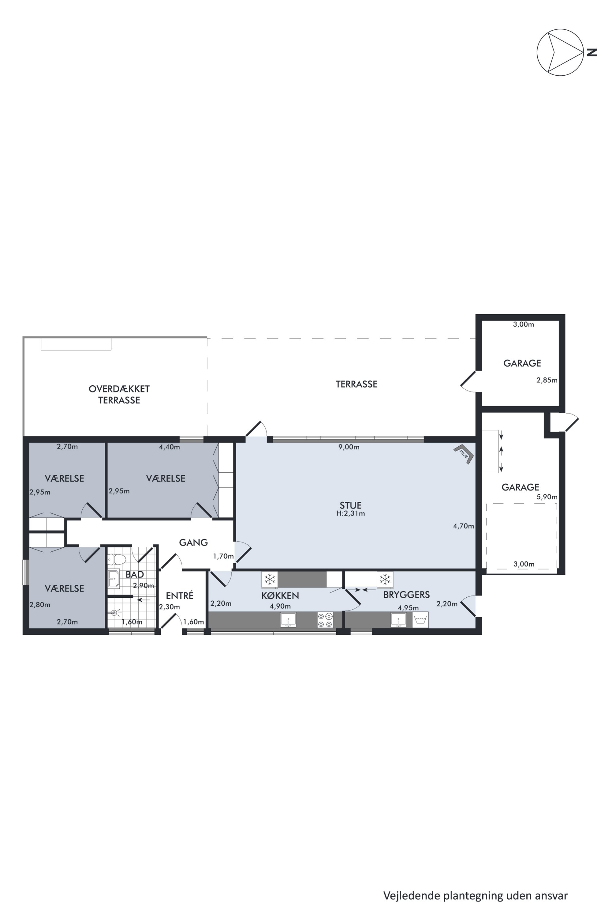 Plantegninger billede af Rosenholmvej 23, 8930 Randers NØ