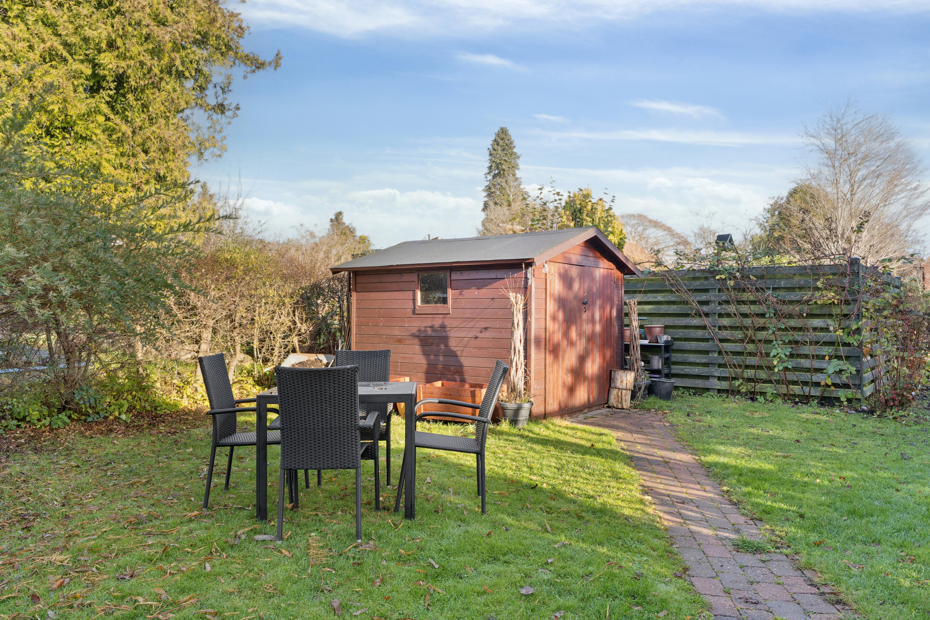 Fremhævet terrasse billede i fuldskærmstilstand. Billede af Krogvej 14, 1., 2830 Virum