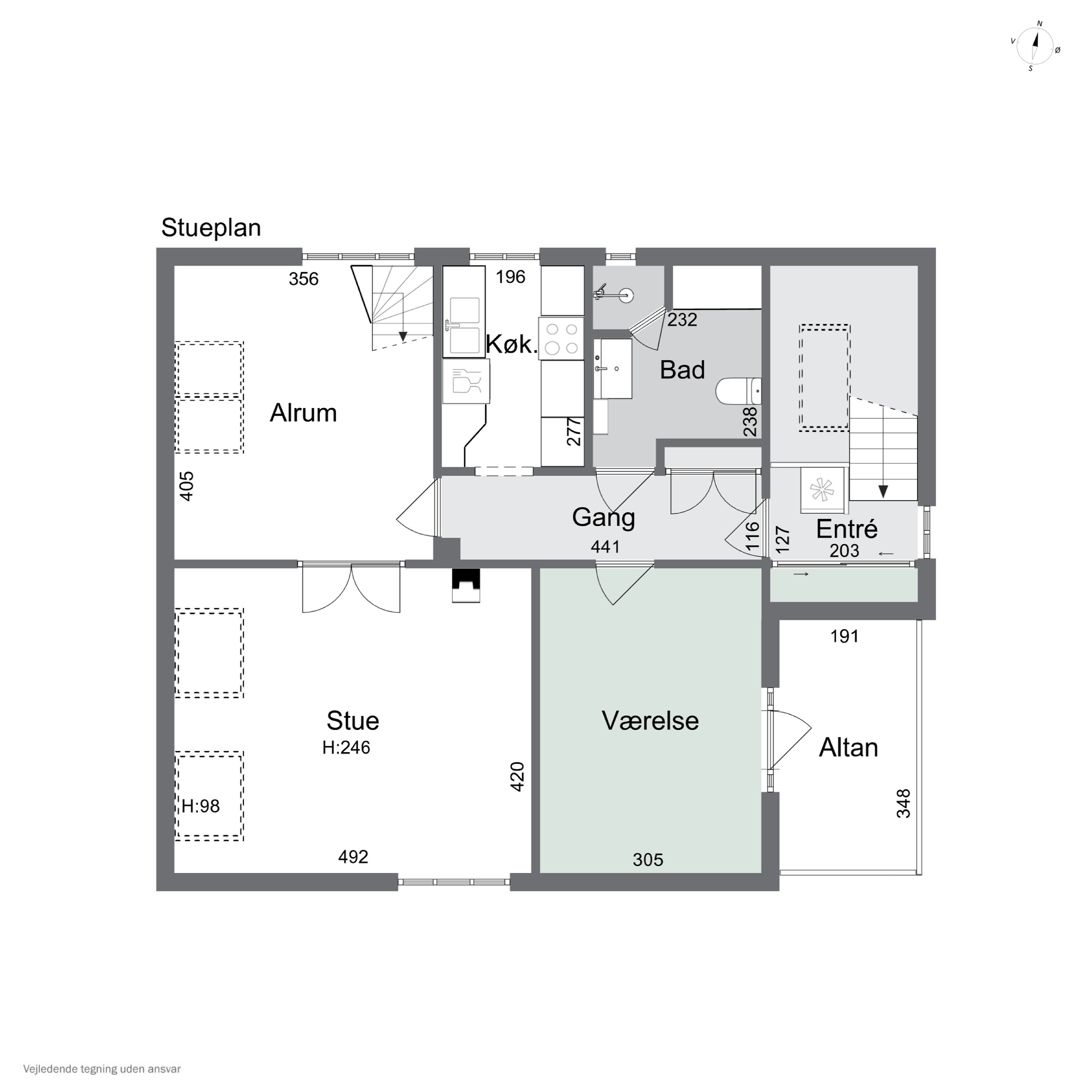 Plantegninger billede af Krogvej 14, 1., 2830 Virum