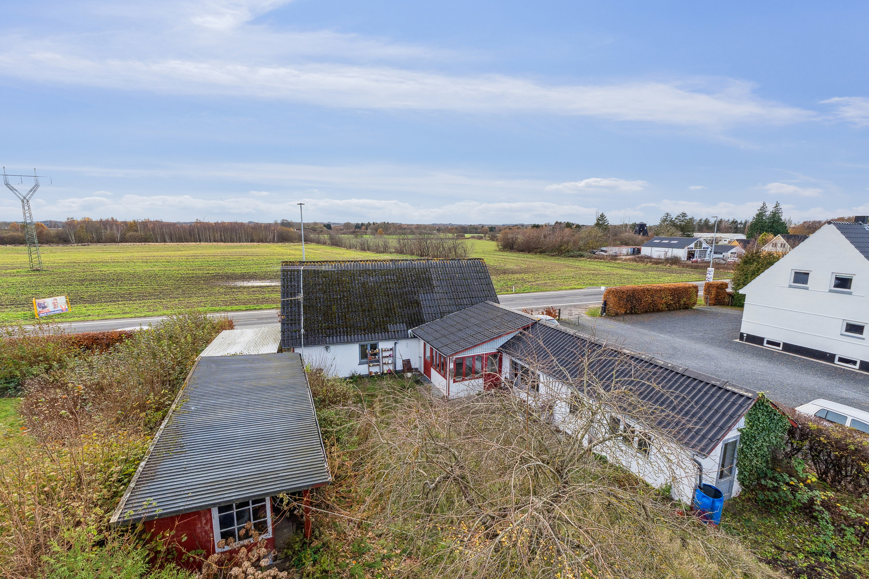 Fremhævet luftfoto billede i fuldskærmstilstand. Billede af Rugårdsvej 341, Villestofte, 5210 Odense NV