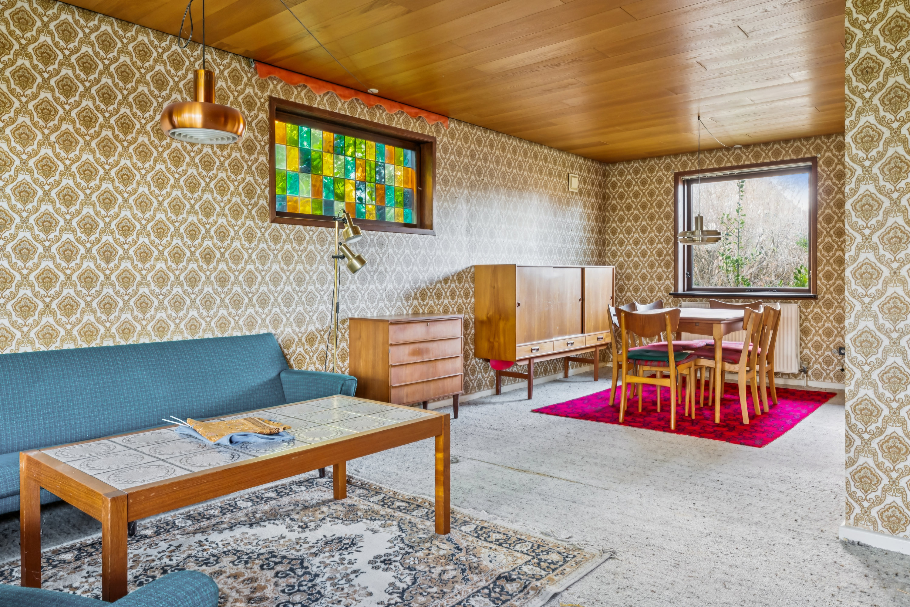 Fremhævet stue billede i fuldskærmstilstand. Billede af Bavnebakken 37, 9530 Støvring