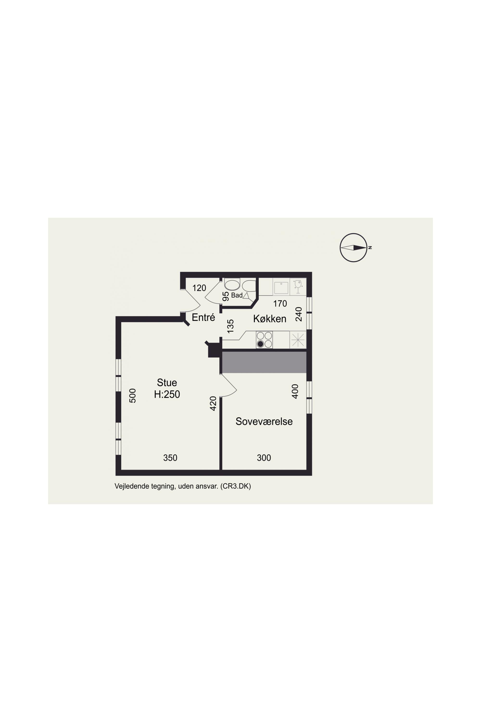 Plantegninger billede af Kong Hans Alle 3, 1. th., 2860 Søborg