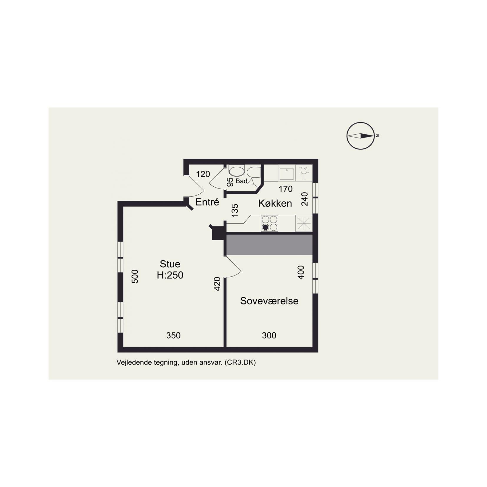 Plantegninger billede af Kong Hans Alle 3, 1. th., 2860 Søborg