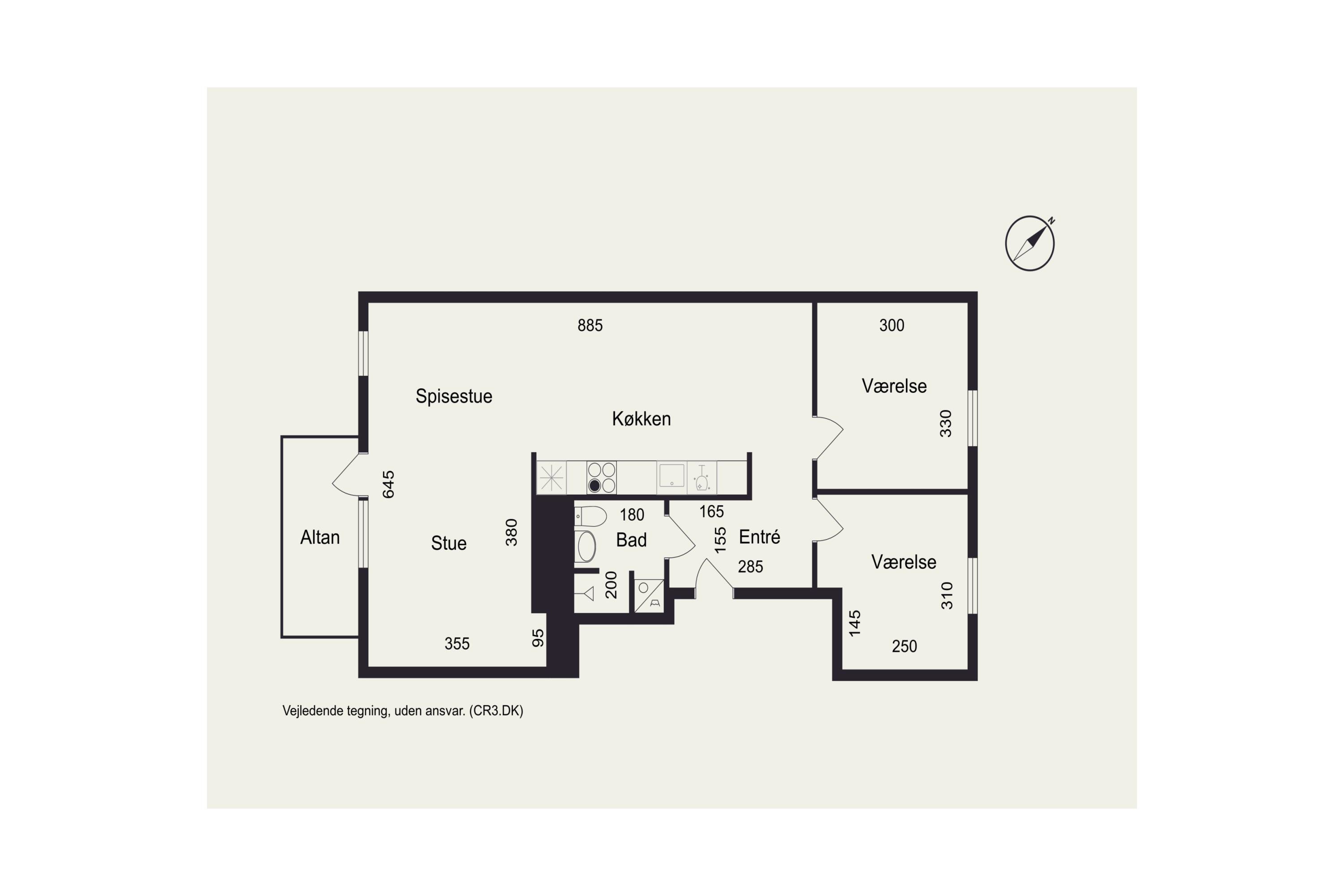 Plantegninger billede af Gyngemose Parkvej 55, 3. th., 2860 Søborg