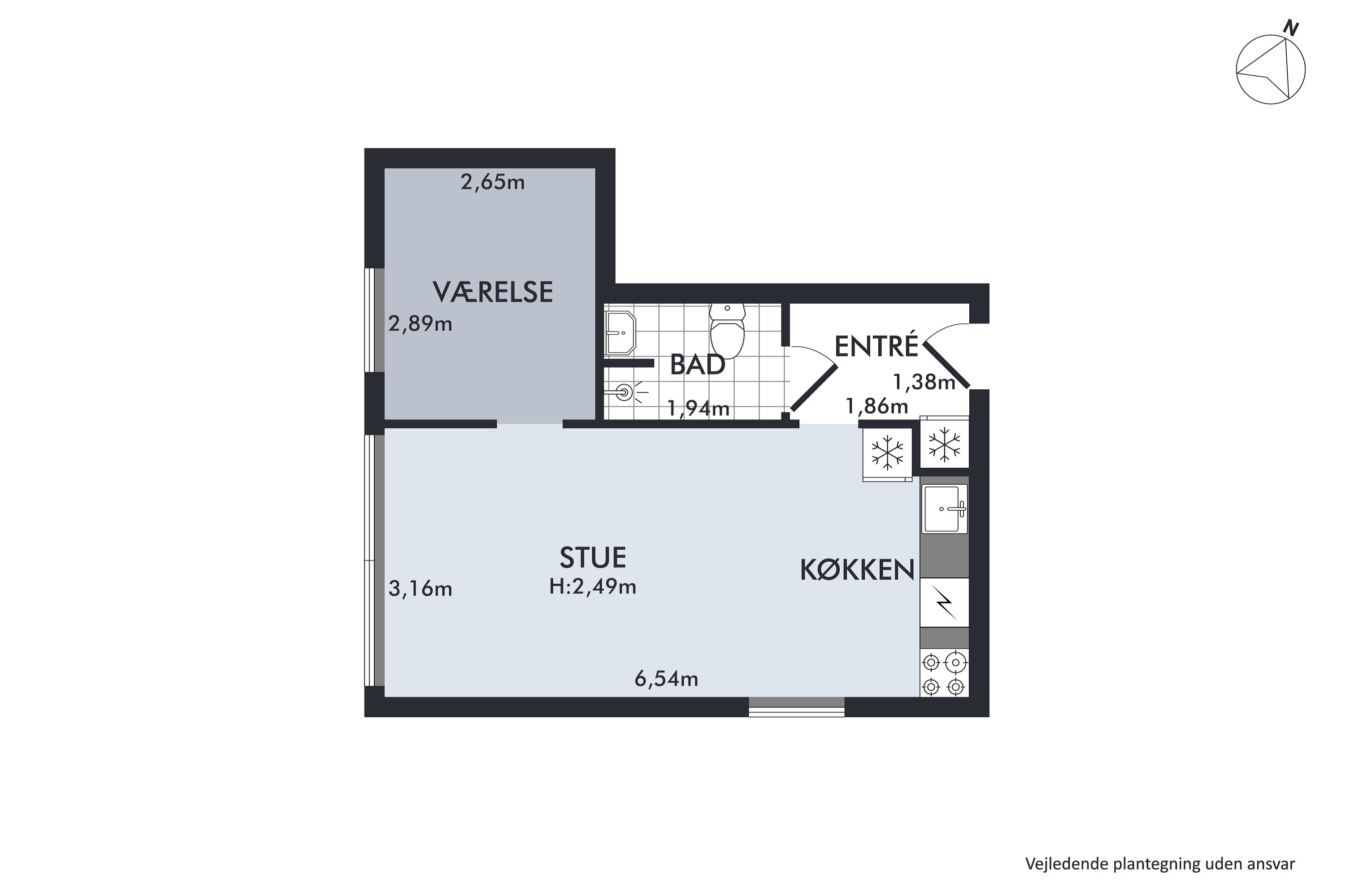 Plantegninger billede af Vesterkøb 40, 1. 1., 2640 Hedehusene